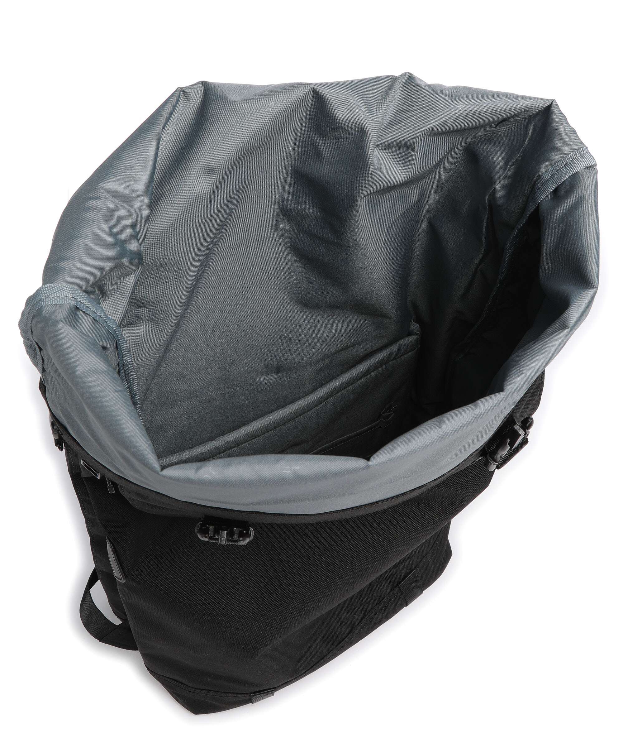 Doughnut Glossy Blocking Christopher Rolltop backpack black - Image 7