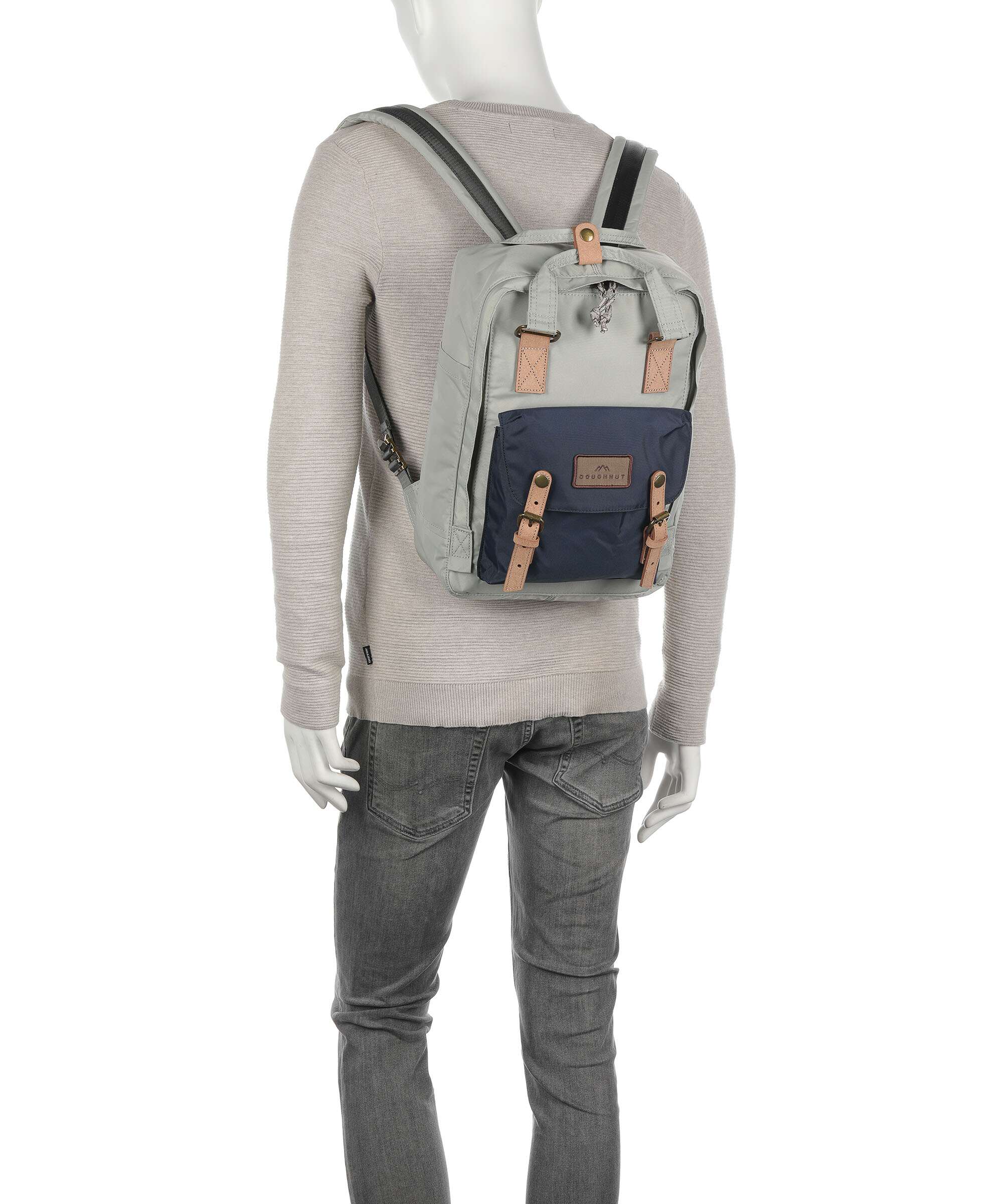 Doughnut Jungle Macaroon Backpack light grey/navy - Image 4
