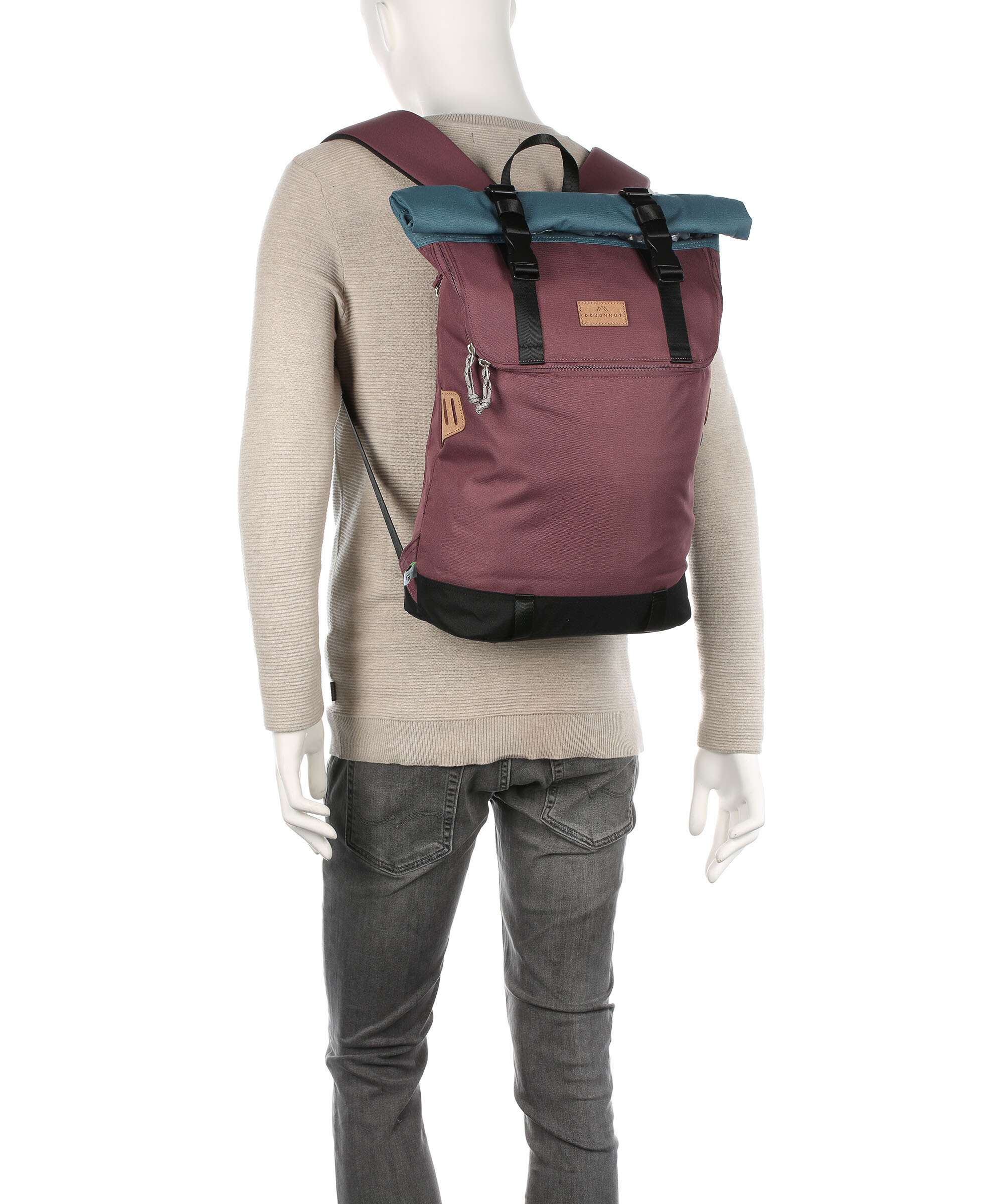 Doughnut Reborn Christopher Rolltop backpack grey/stone - Image 4
