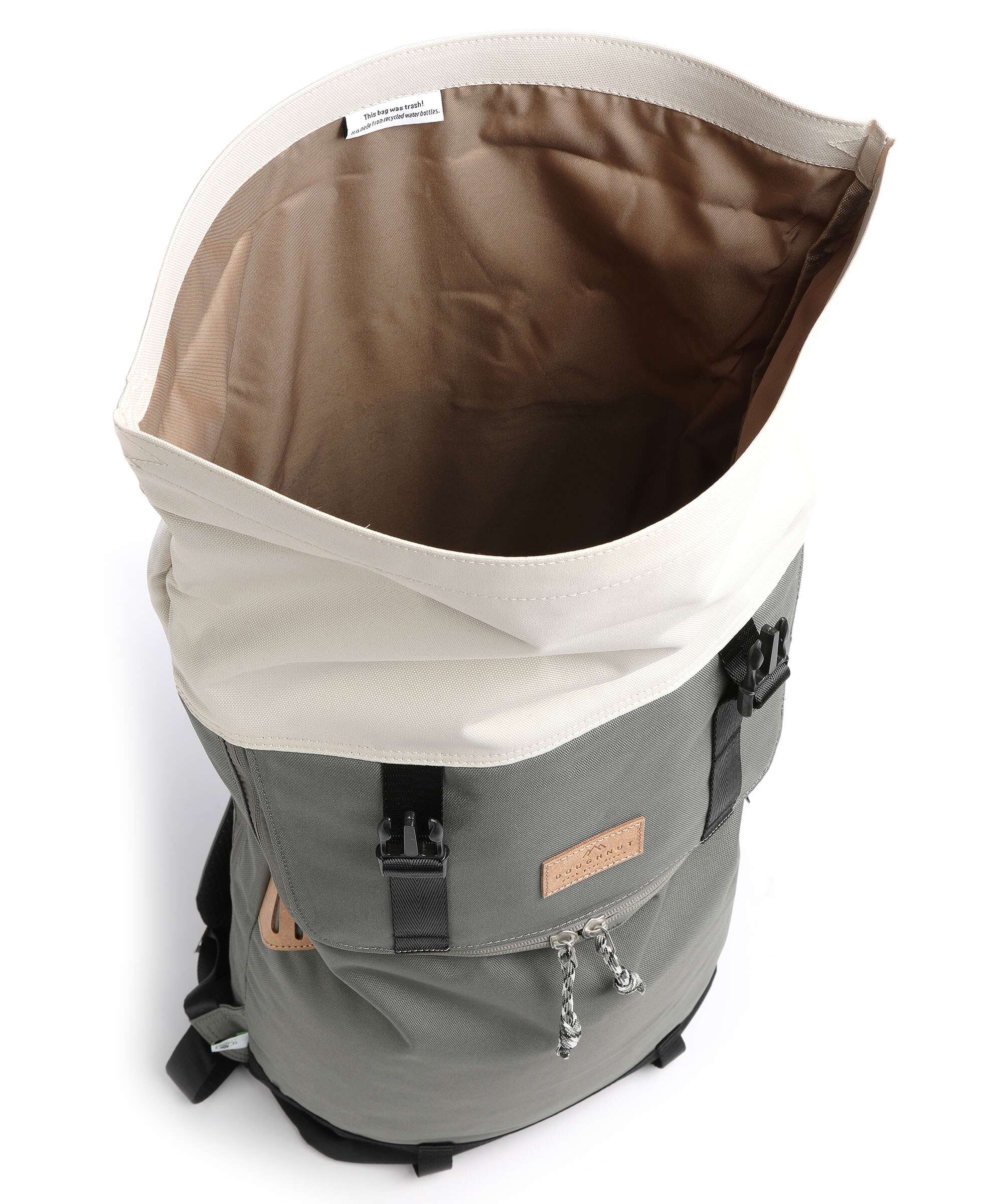 Doughnut Reborn Christopher Rolltop backpack grey/stone - Image 6