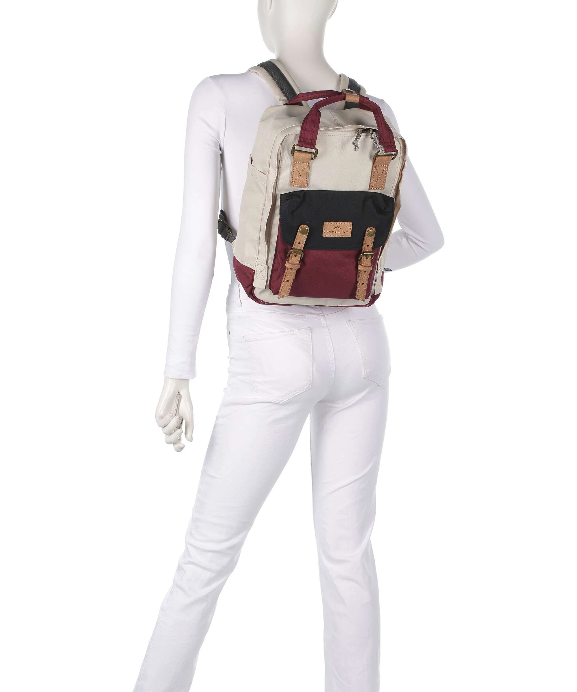 Doughnut Reborn Macaroon Backpack stone/wine - Image 3