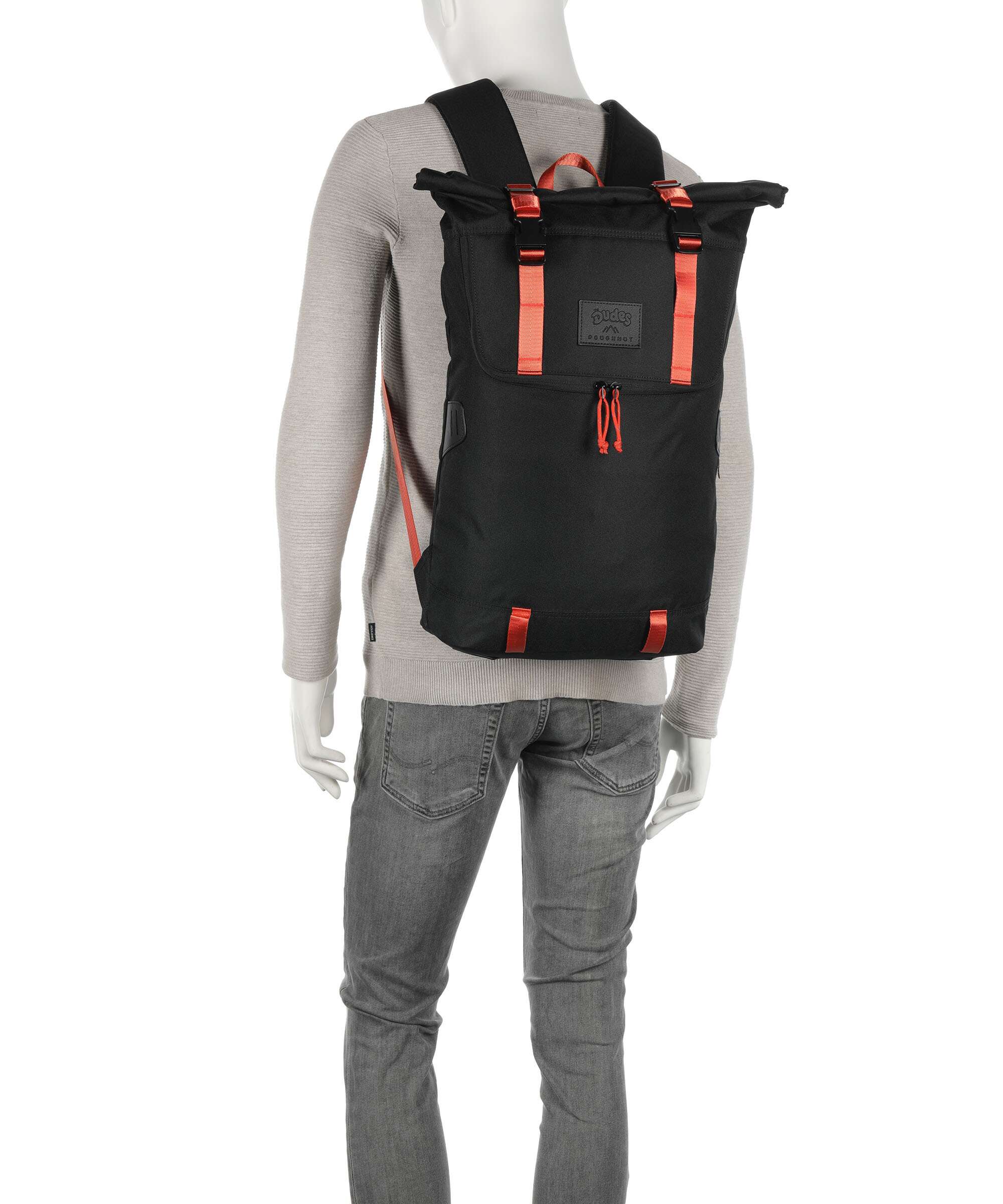 Doughnut The Dudes Christopher Dark Rolltop backpack black - Image 4