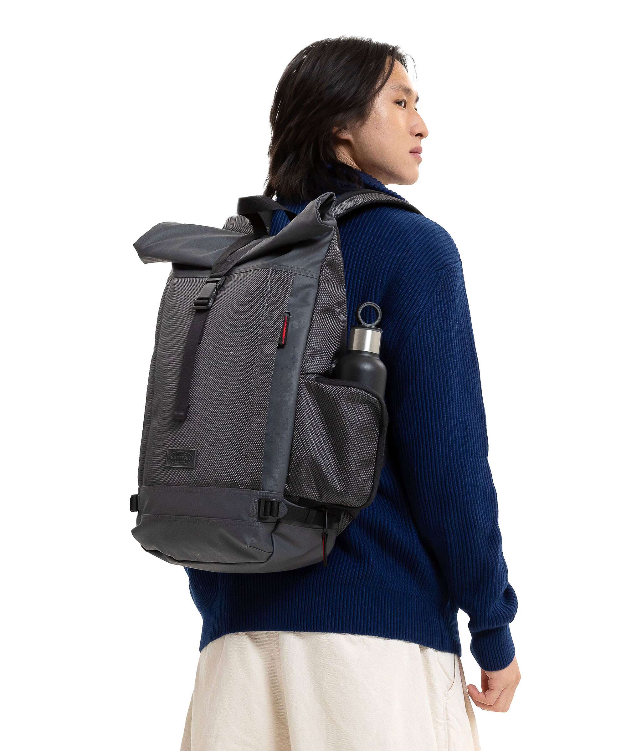 Eastpak Cnnct Tecum Roll Rolltop backpack accent grey - Image 3