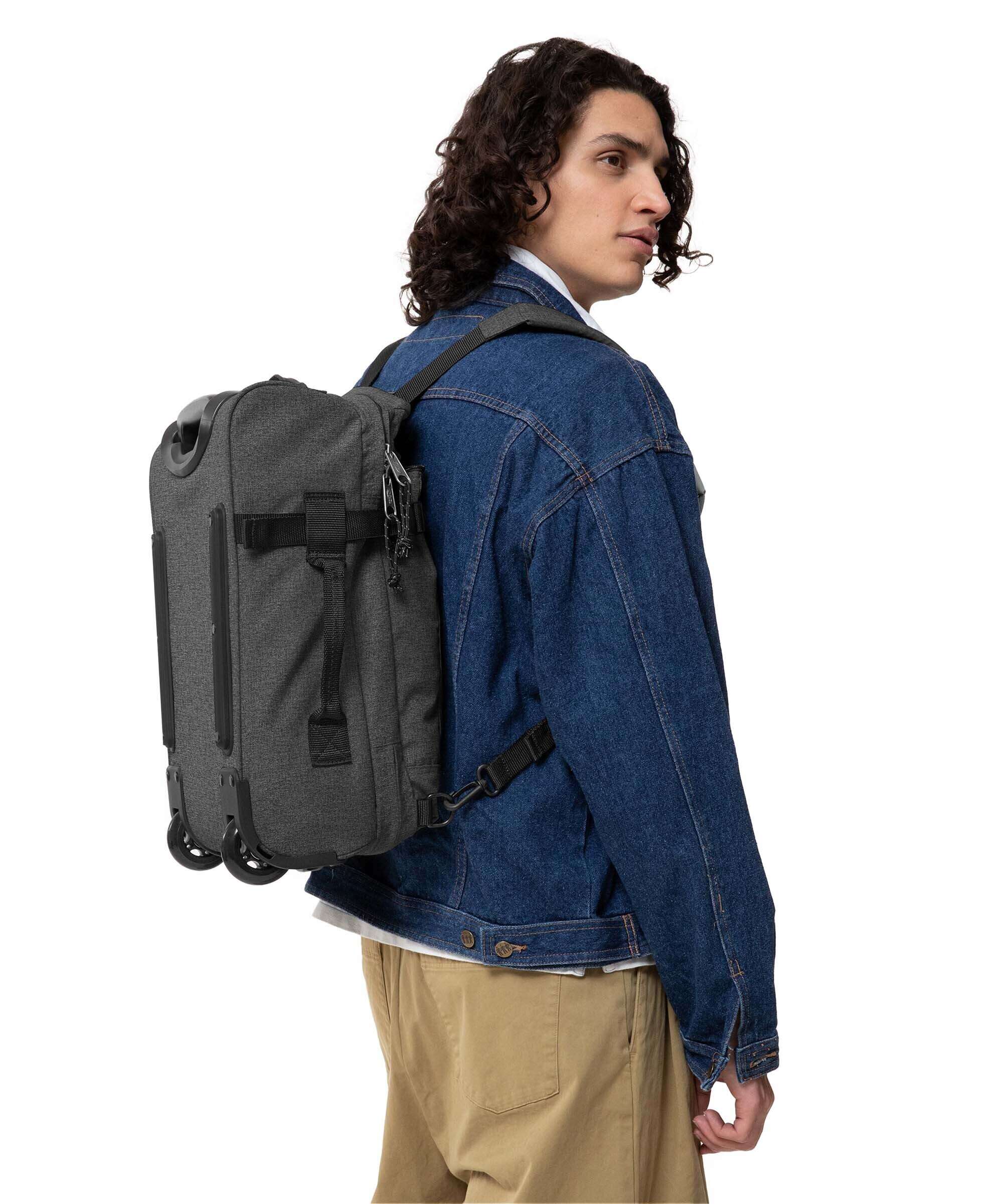 Eastpak Strapson XXS Backpack with wheels black denim - Image 3