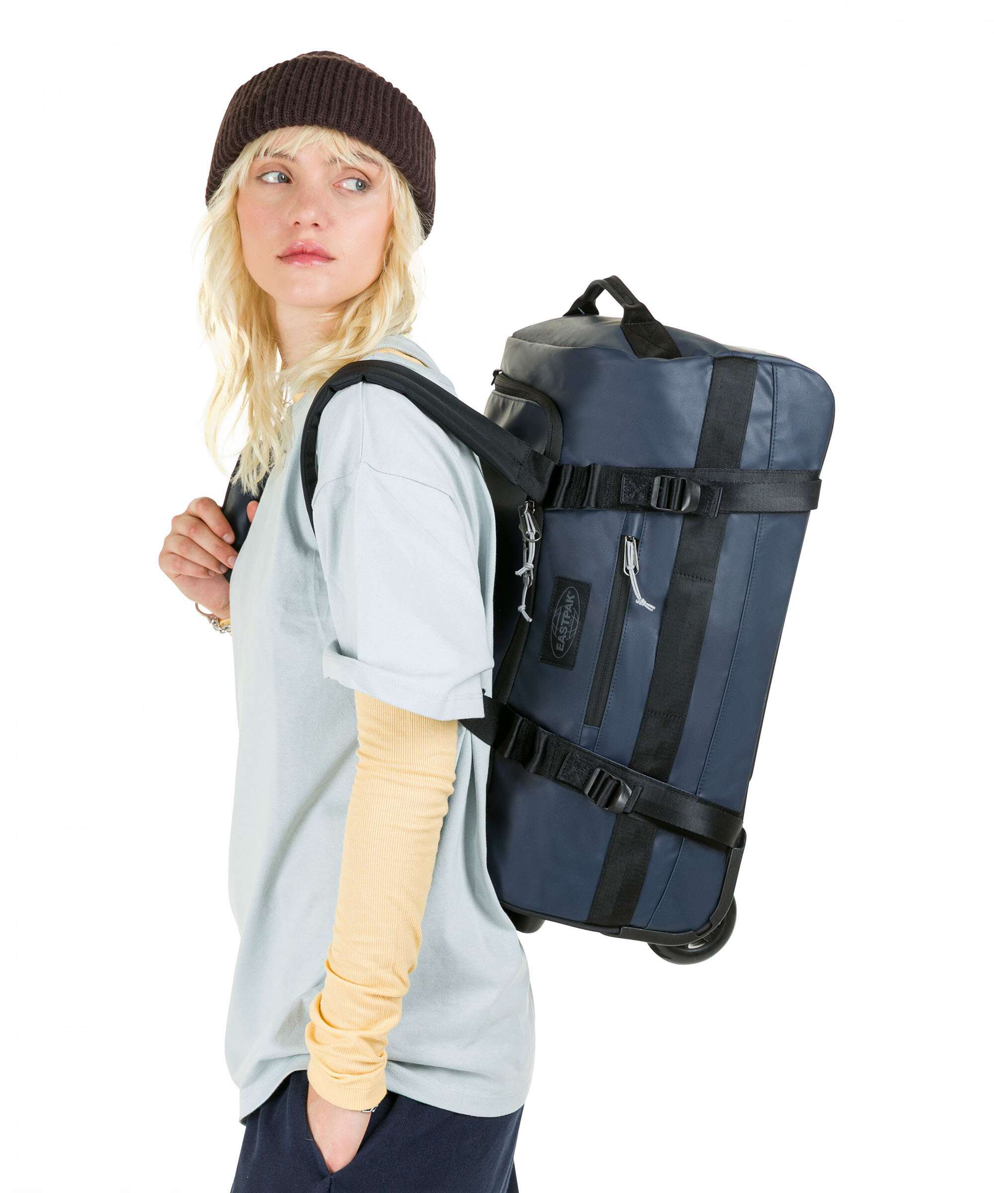 Eastpak Tarp Duffel Pack S Travel bag with wheels navy - Image 4