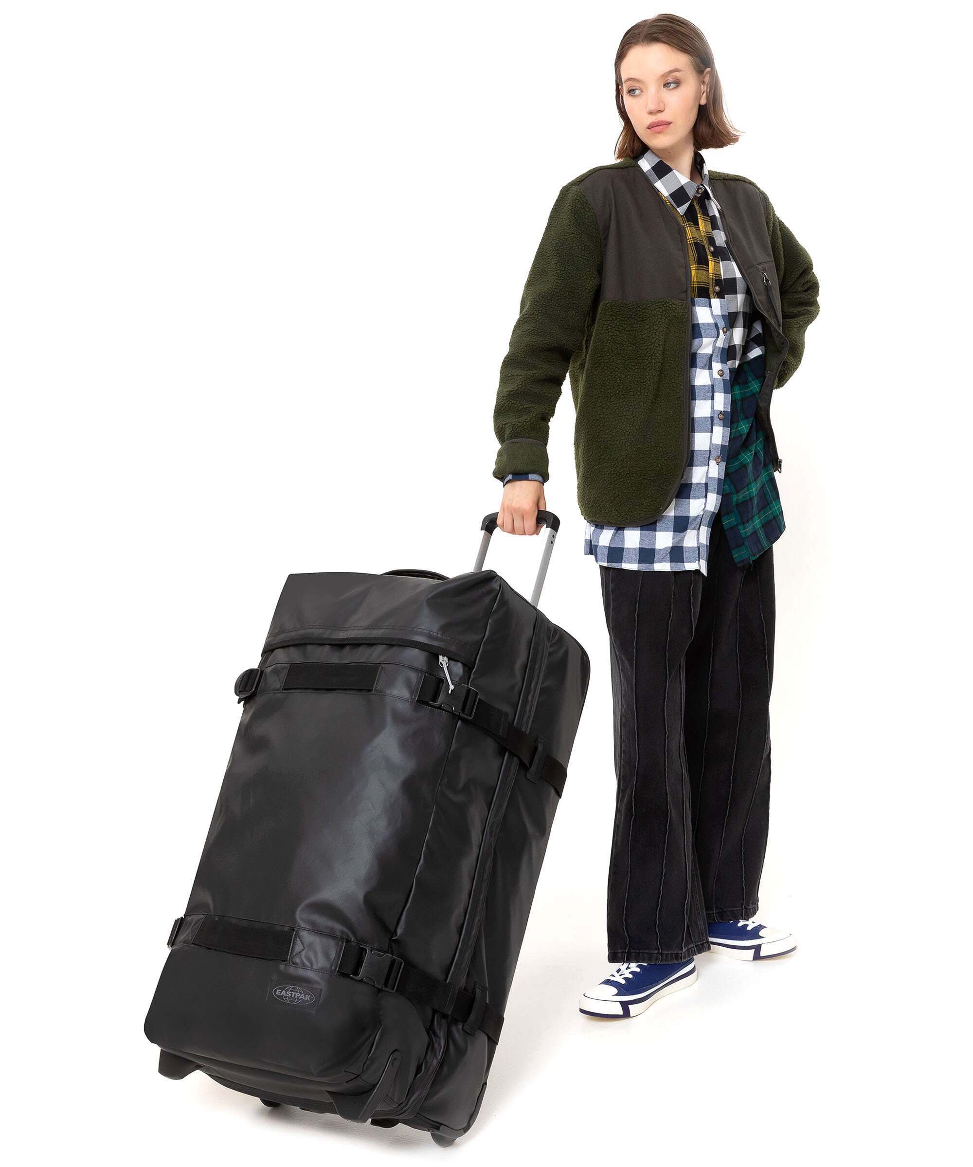 Eastpak Tarp Transit'R L Travel bag with wheels tarp black - Image 3