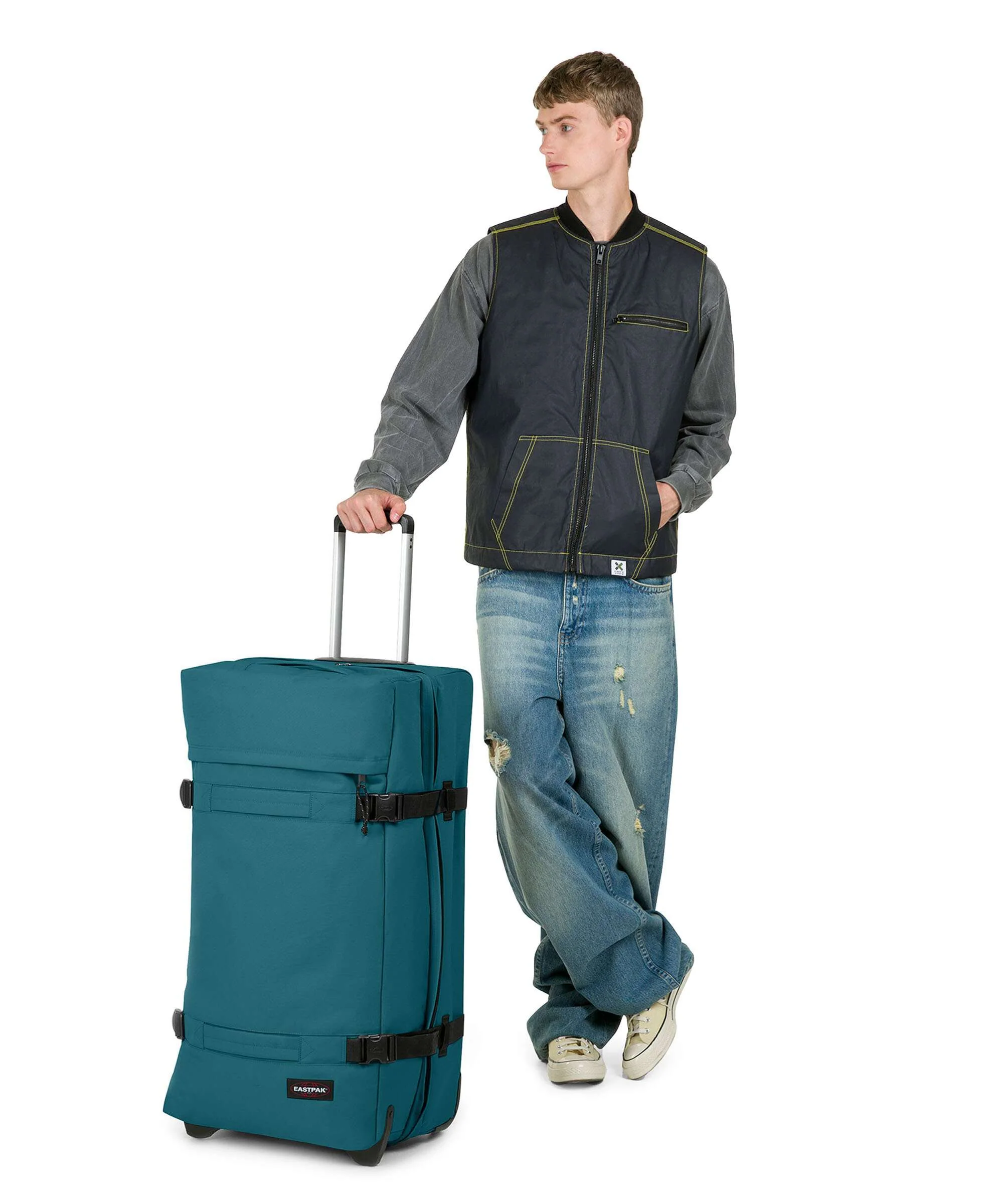 Eastpak Transit'R L Travel bag with wheels jade teal - Image 3