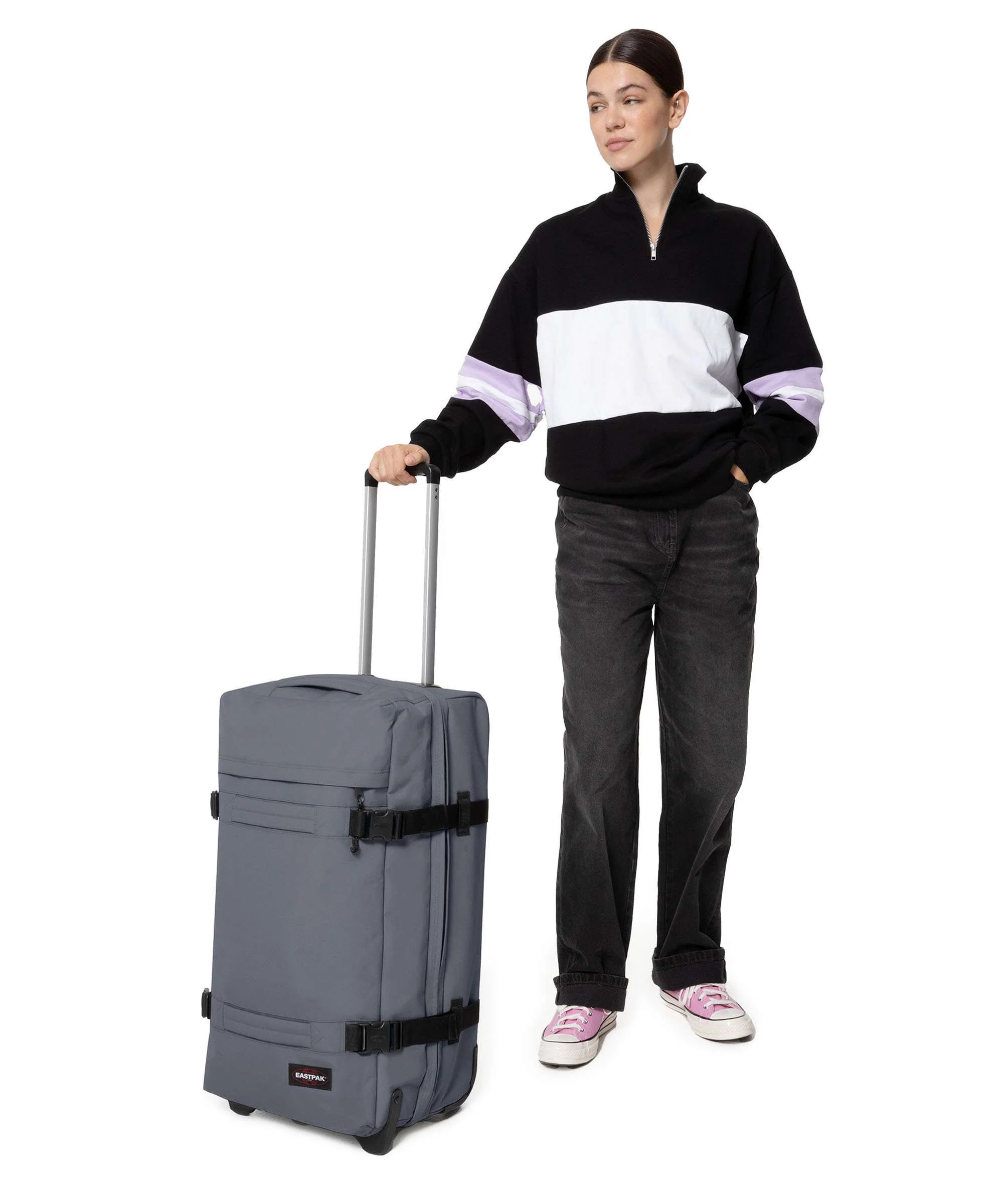 Eastpak Transit'R M Travel bag with wheels cobble grey - Image 3