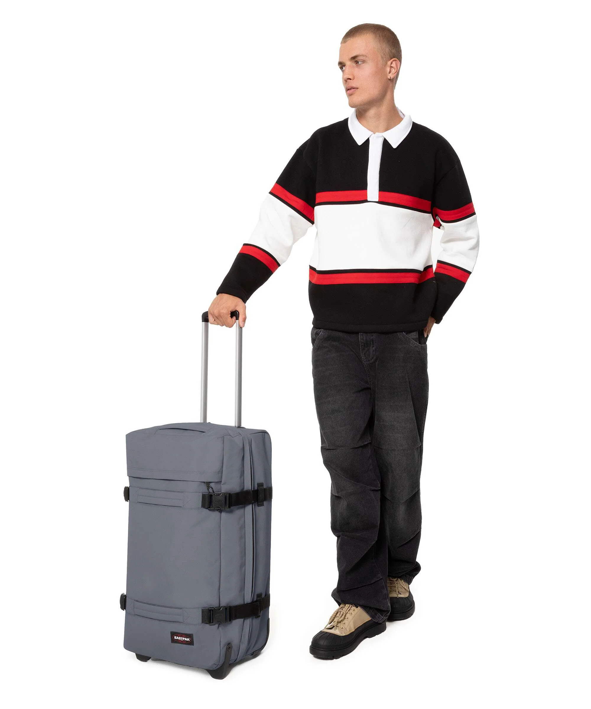 Eastpak Transit'R M Travel bag with wheels cobble grey - Image 4