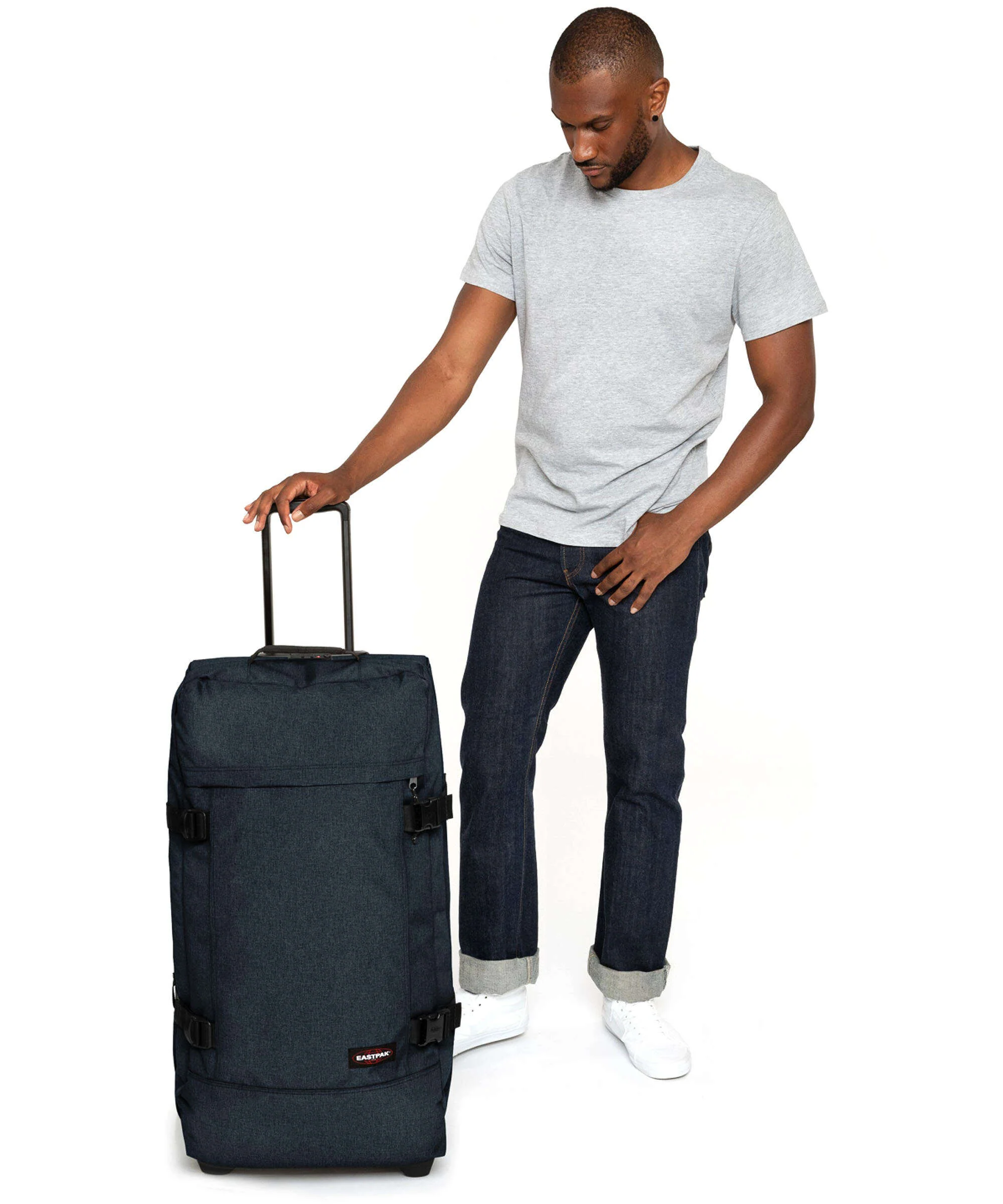 Eastpak Tranverz L Travel bag with wheels triple denim - Image 3