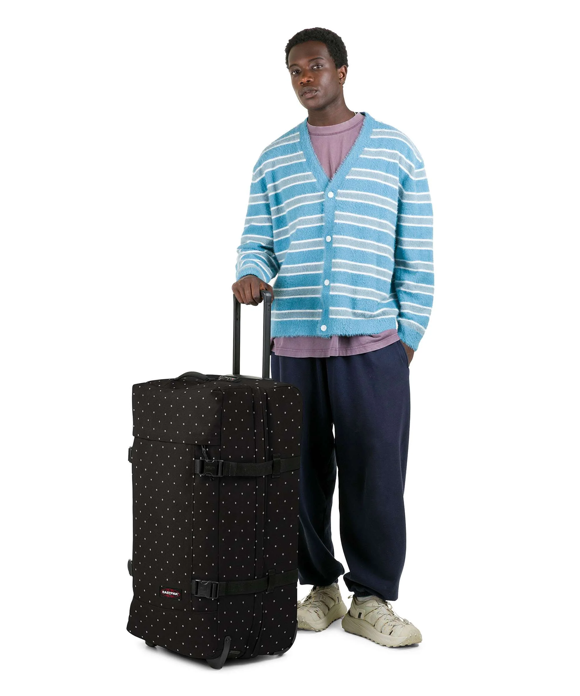 Eastpak Tranverz L Travel bag with wheels dots black/silver - Image 3
