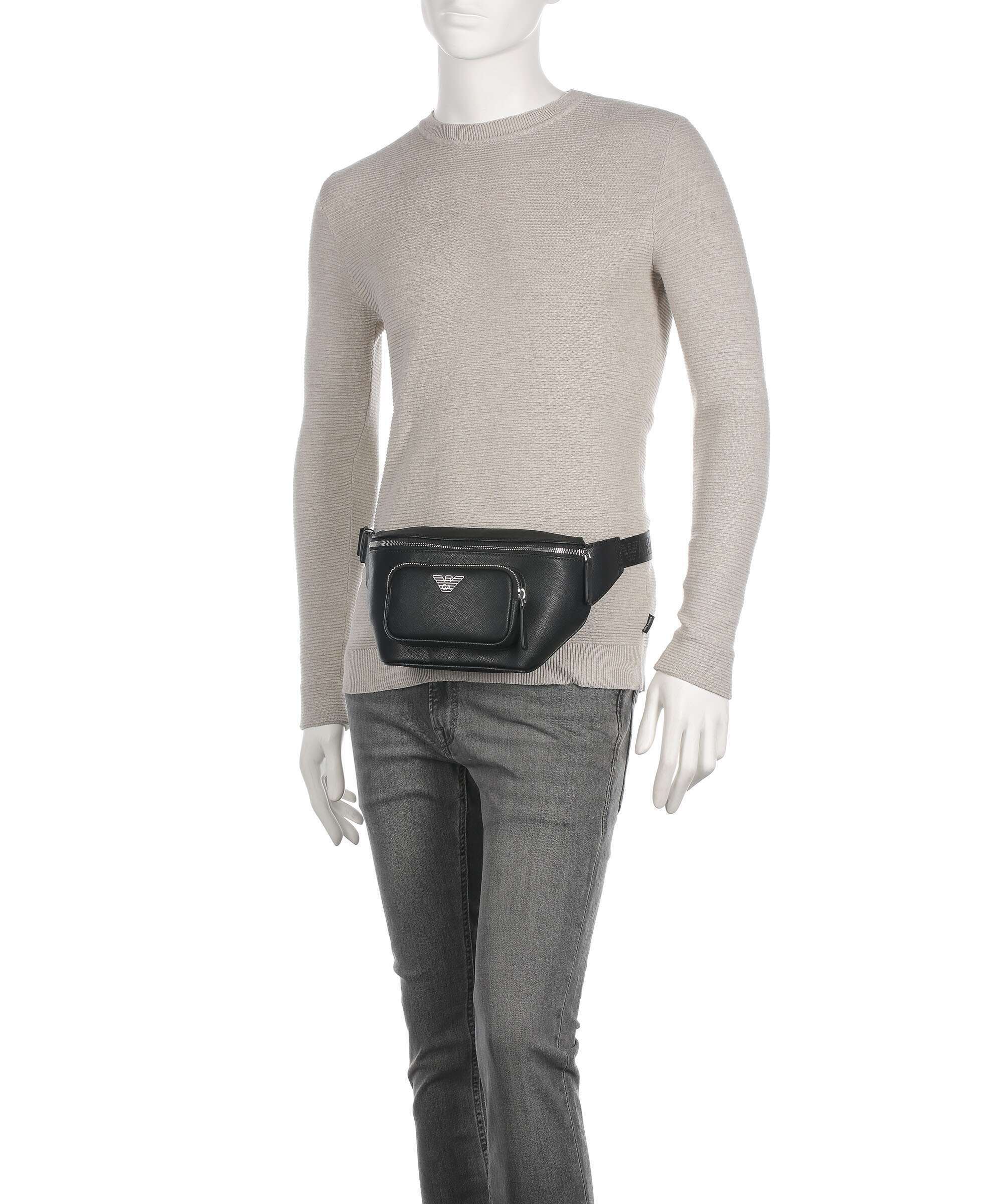 Emporio Armani Business Regenerated Belt bag black - Image 3