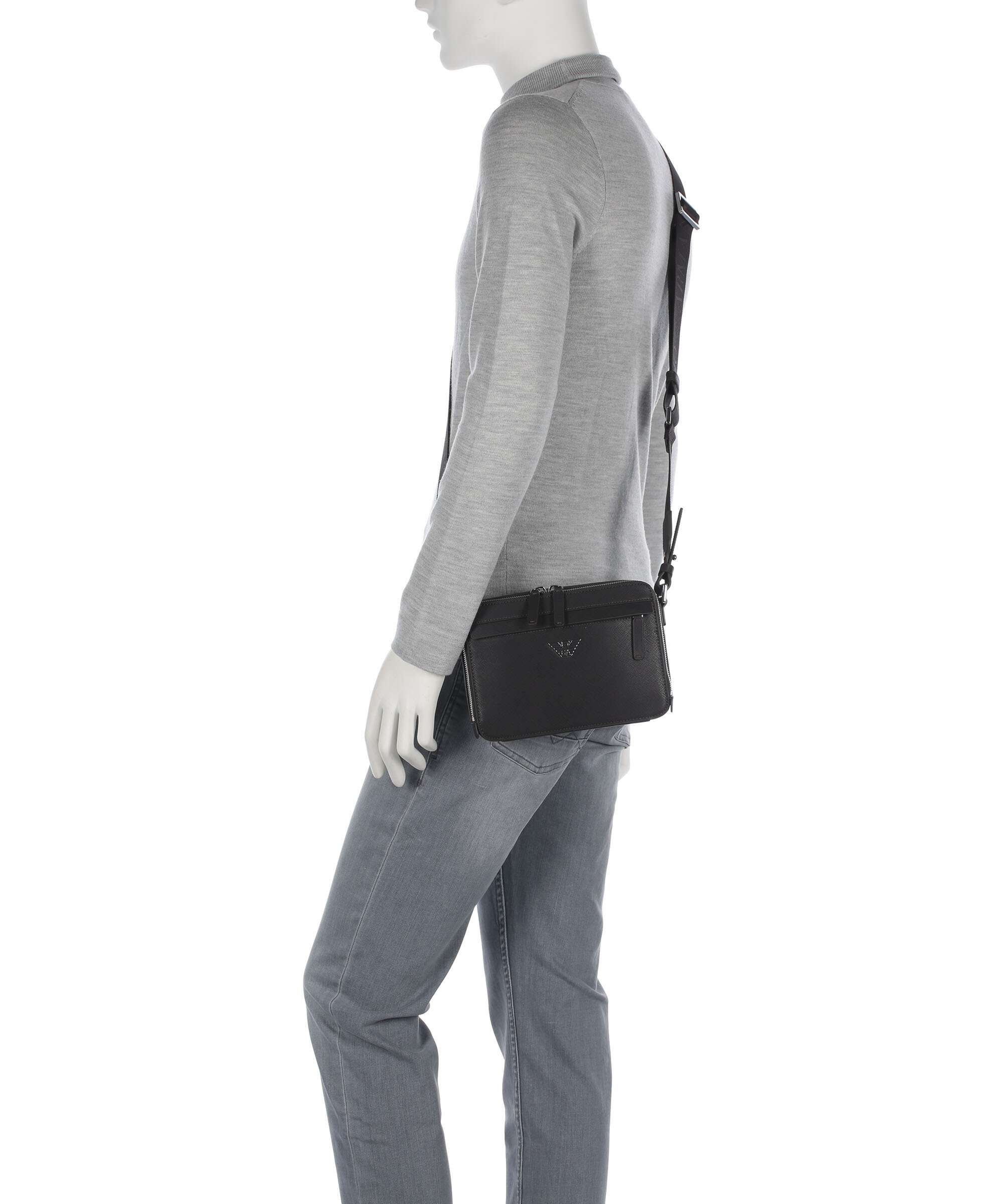 Emporio Armani Business Regenerated Crossbody bag ebony - Image 4