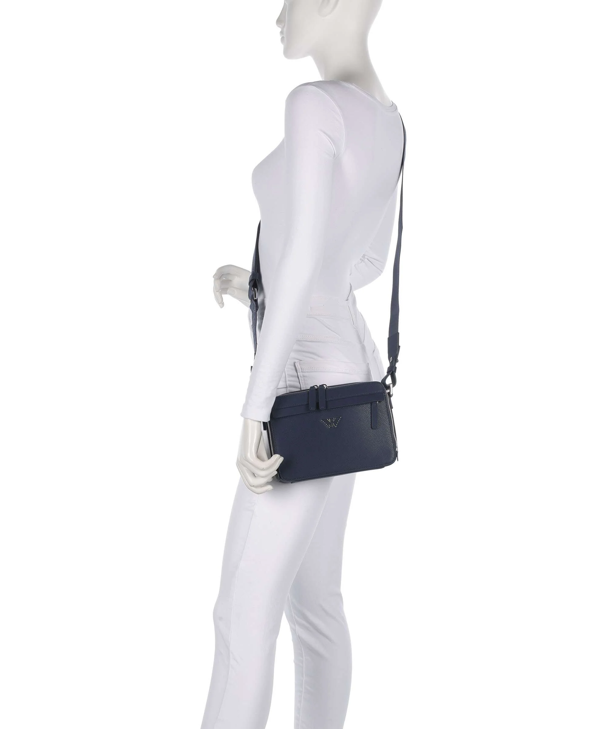 Emporio Armani Business Regenerated Crossbody bag medieval blue - Image 3