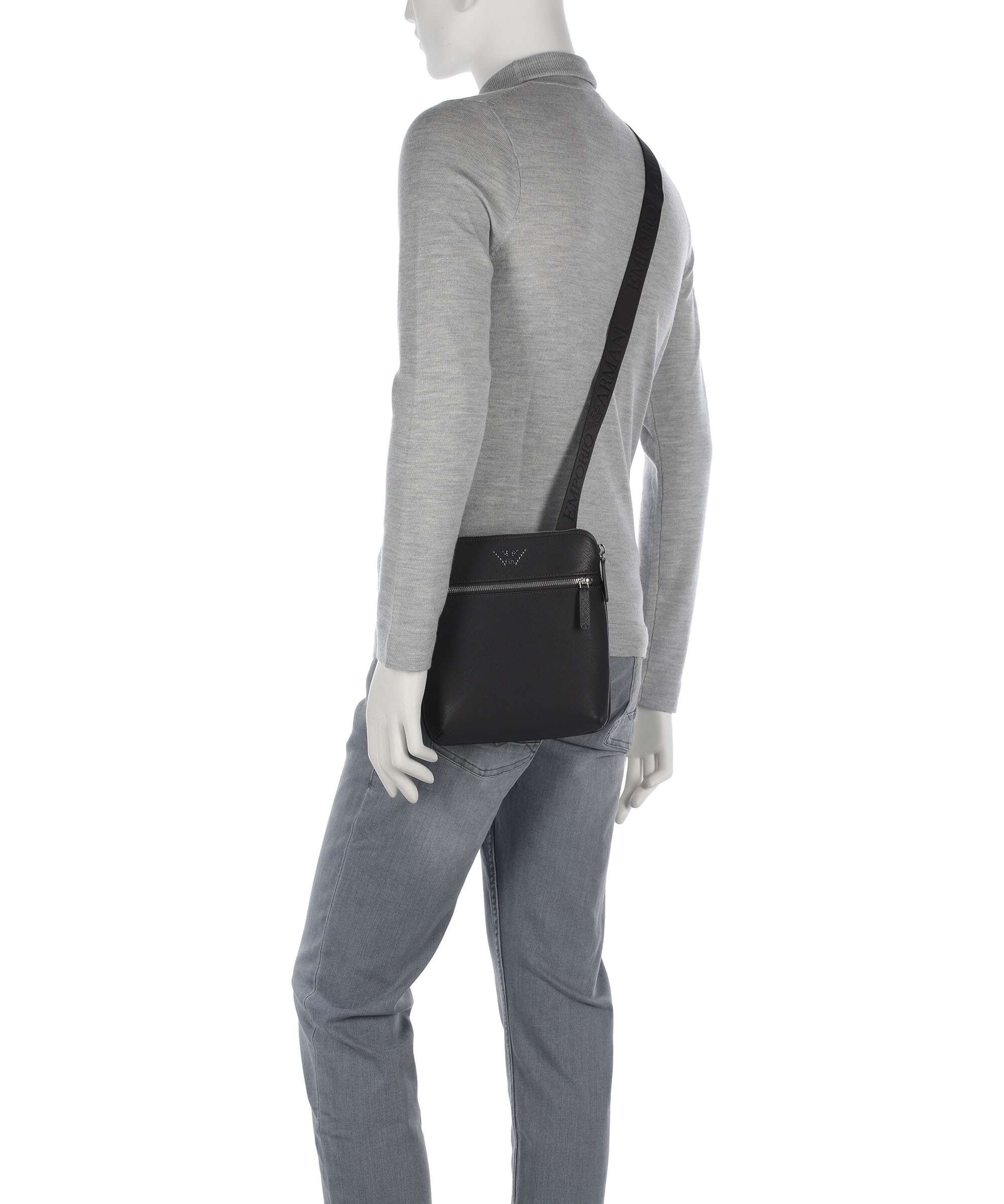 Emporio Armani Business Regenerated Crossbody bag ebony - Image 3