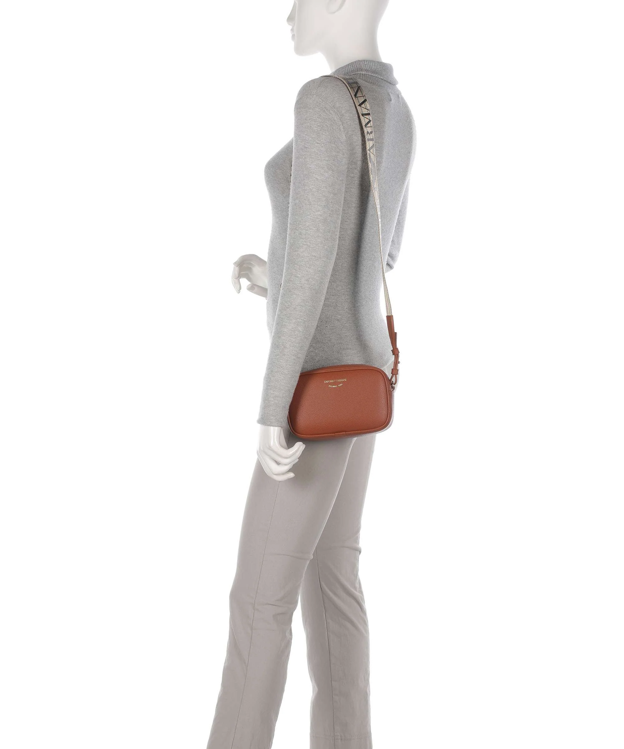 Emporio Armani Lilly Crossbody bag cuoio/rosso - Image 3