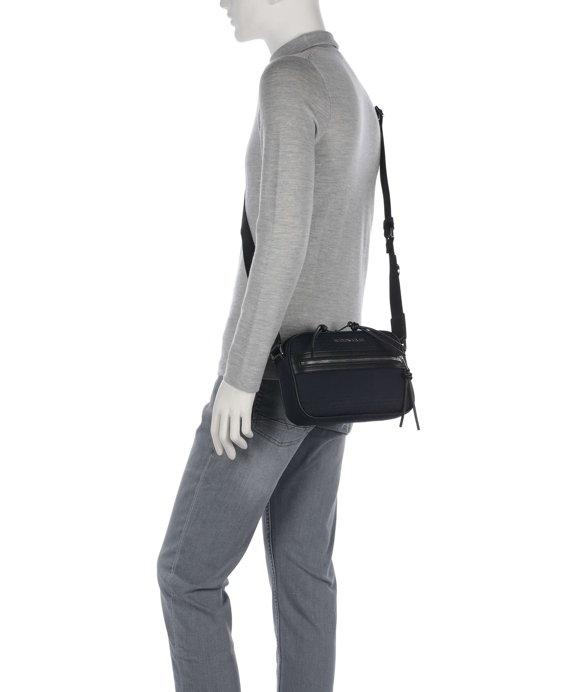 Emporio Armani Monogram Crossbody bag iconico blu navy - Image 3