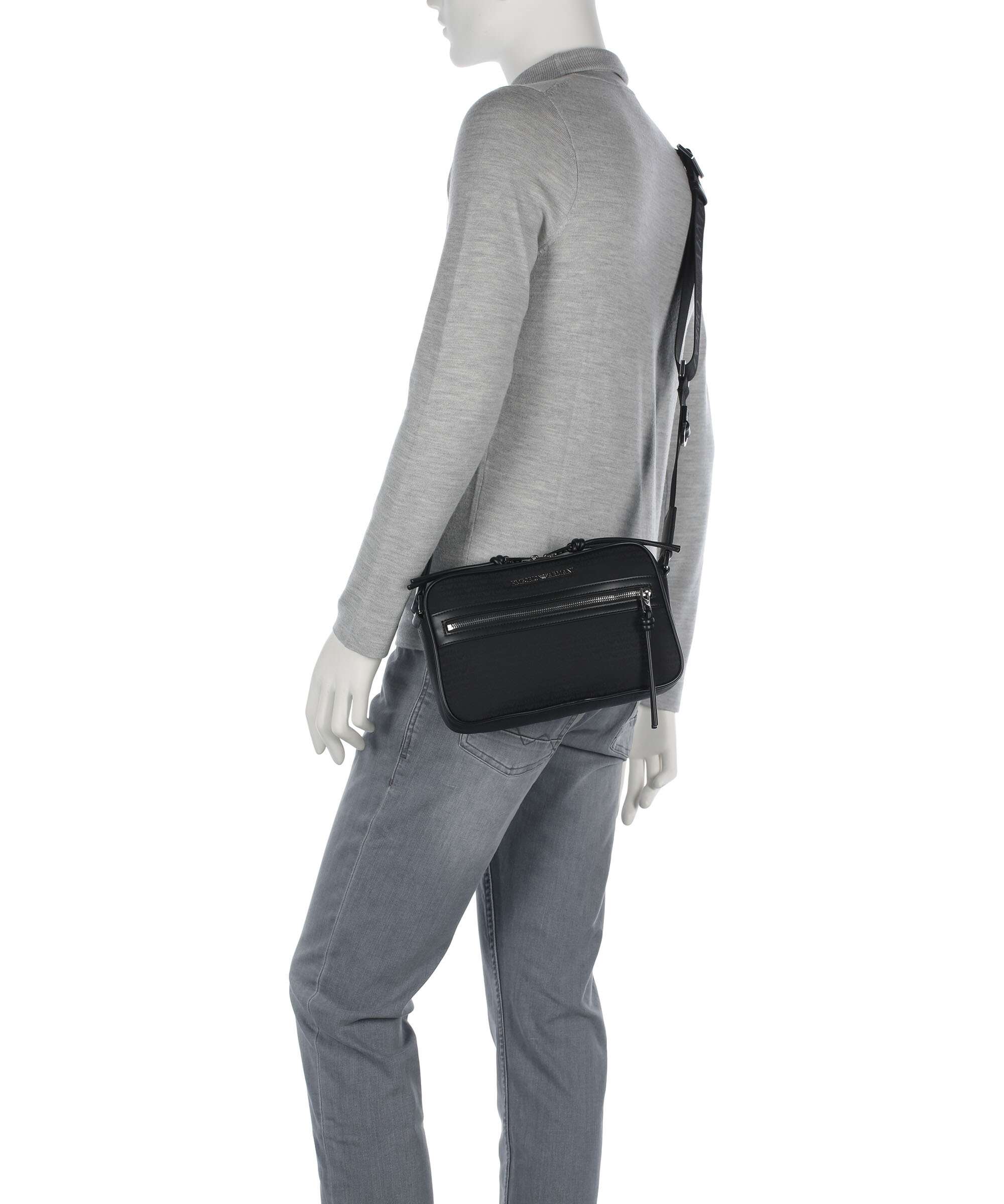 Emporio Armani Monogram Crossbody bag black beauty - Image 3