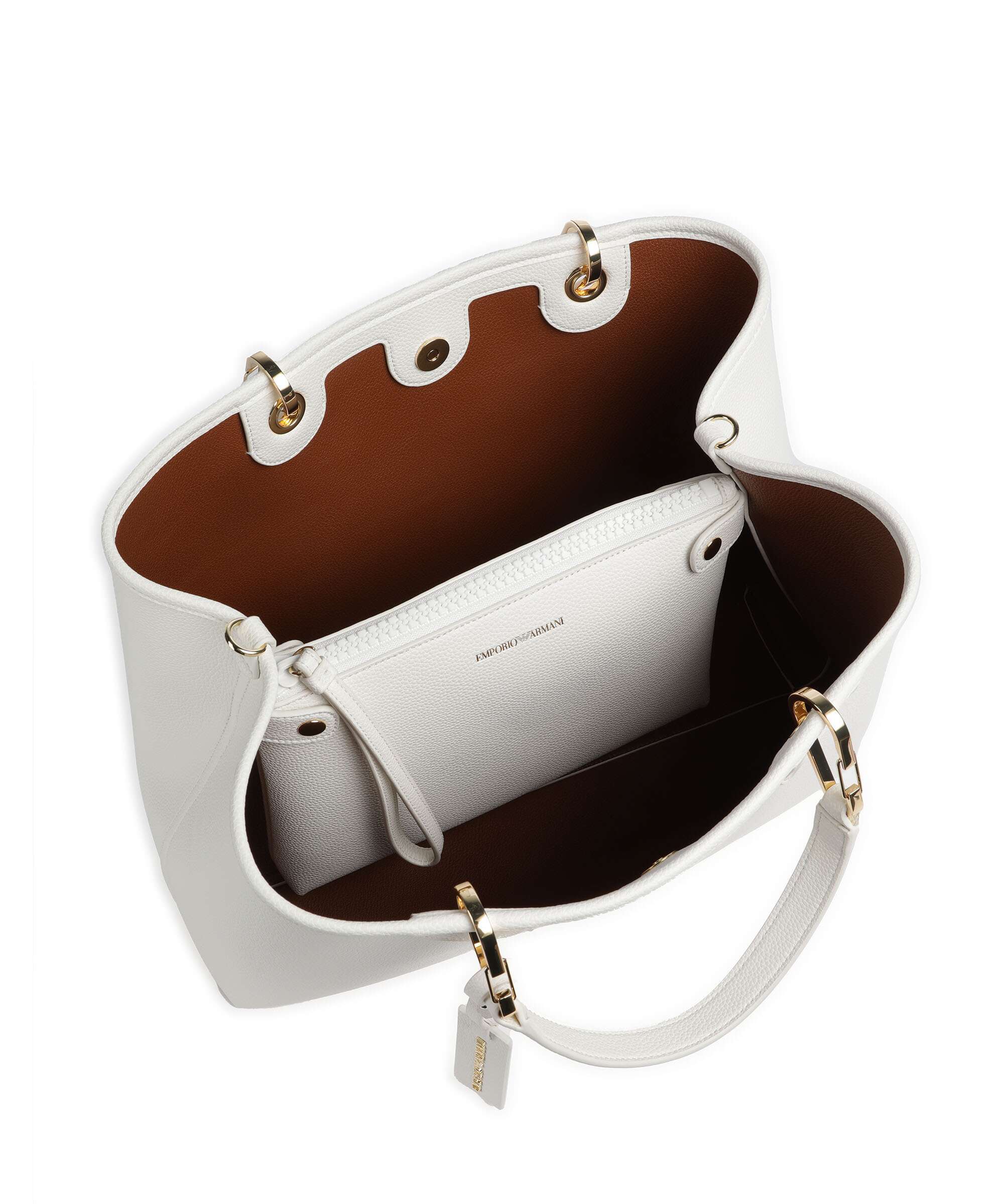 Emporio Armani My EA M Handbag bianco/cuoio - Image 6