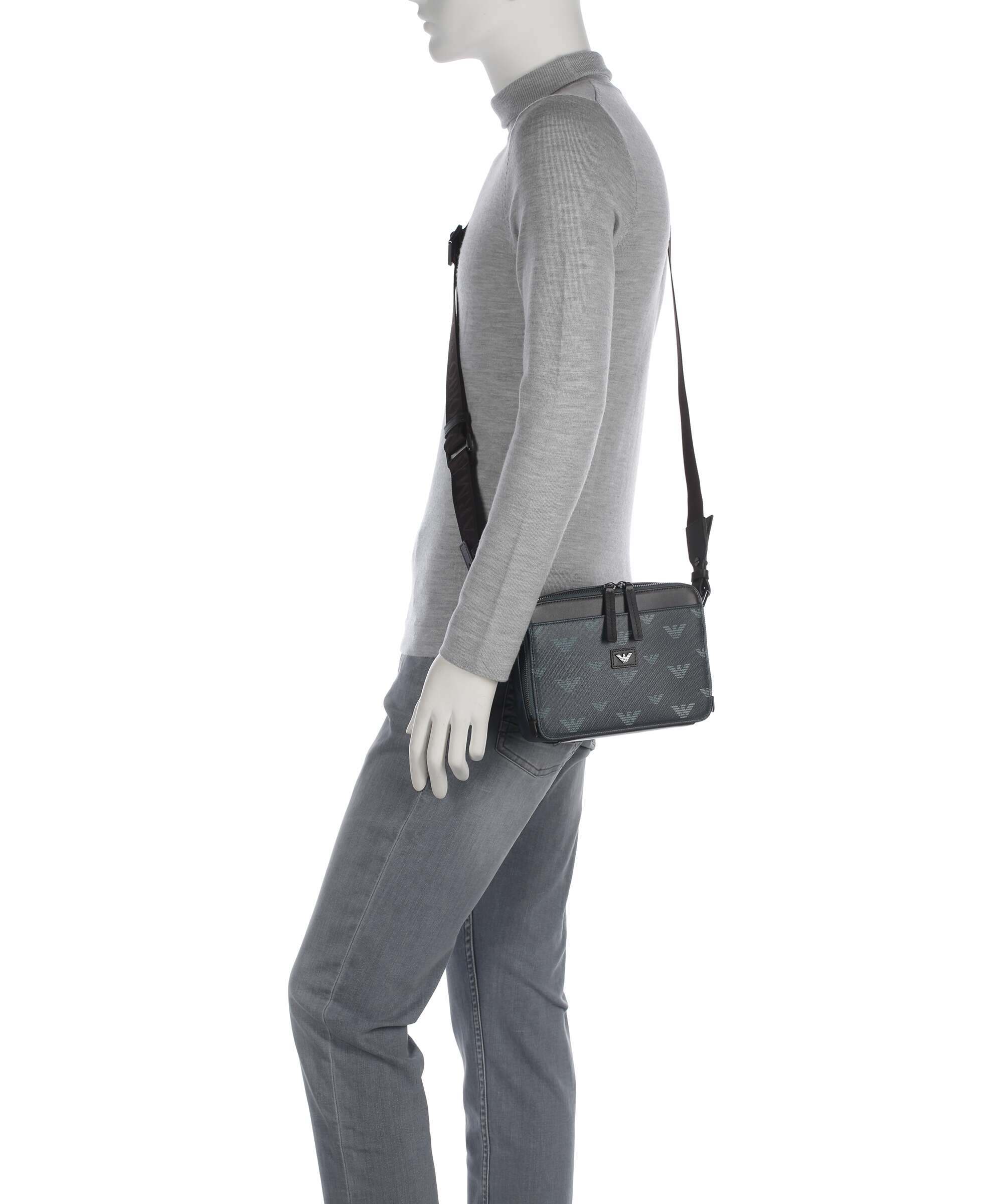 Emporio Armani Special Minorca Crossbody bag blu/eagle all over - Image 3