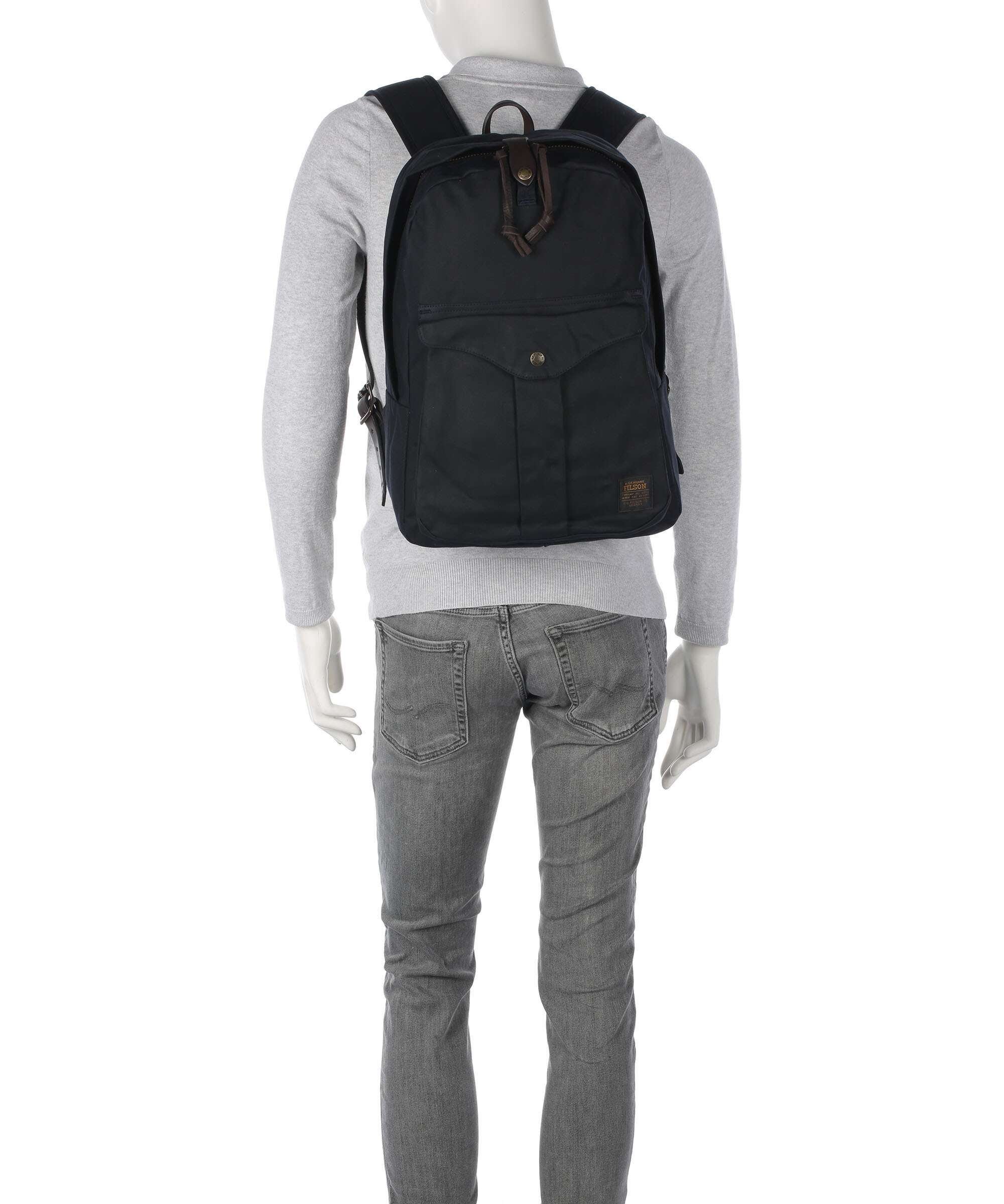 Filson Oil Finish Tin Cloth Journeyman Backpack navy - Image 3