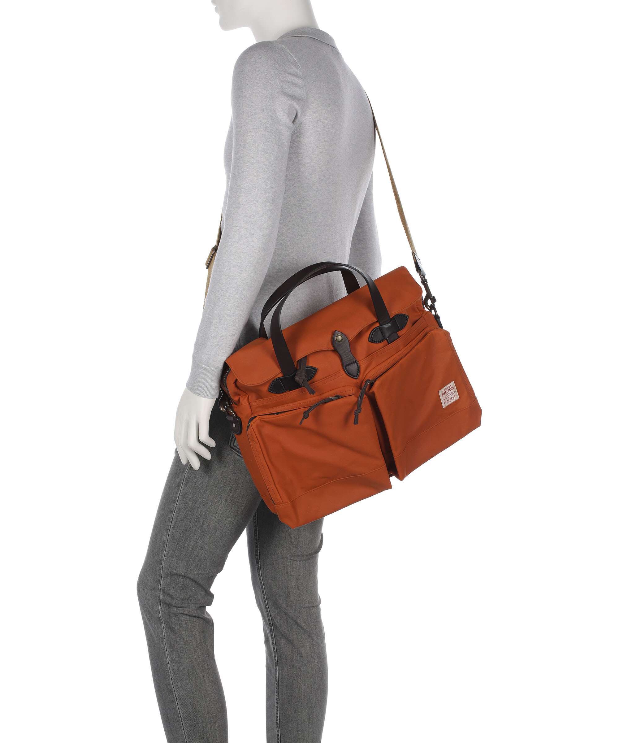 Filson Tin Cloth 24 Hour Briefcase rust - Image 3