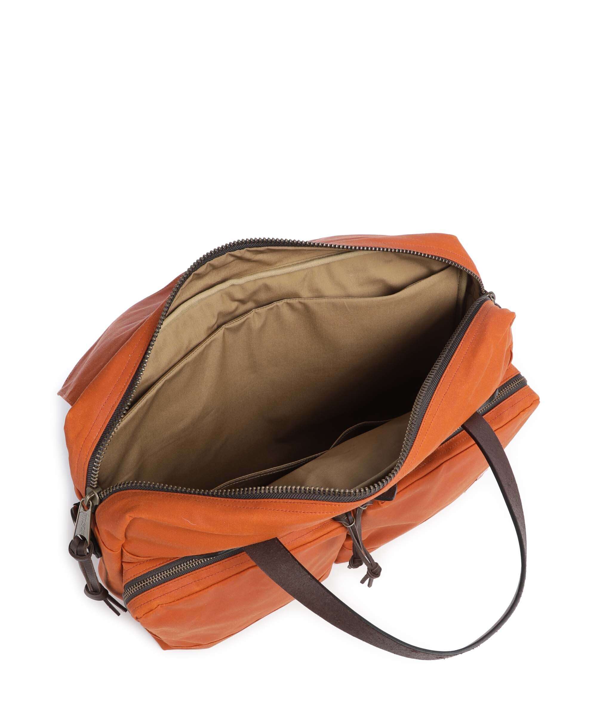 Filson Tin Cloth 24 Hour Briefcase rust - Image 6
