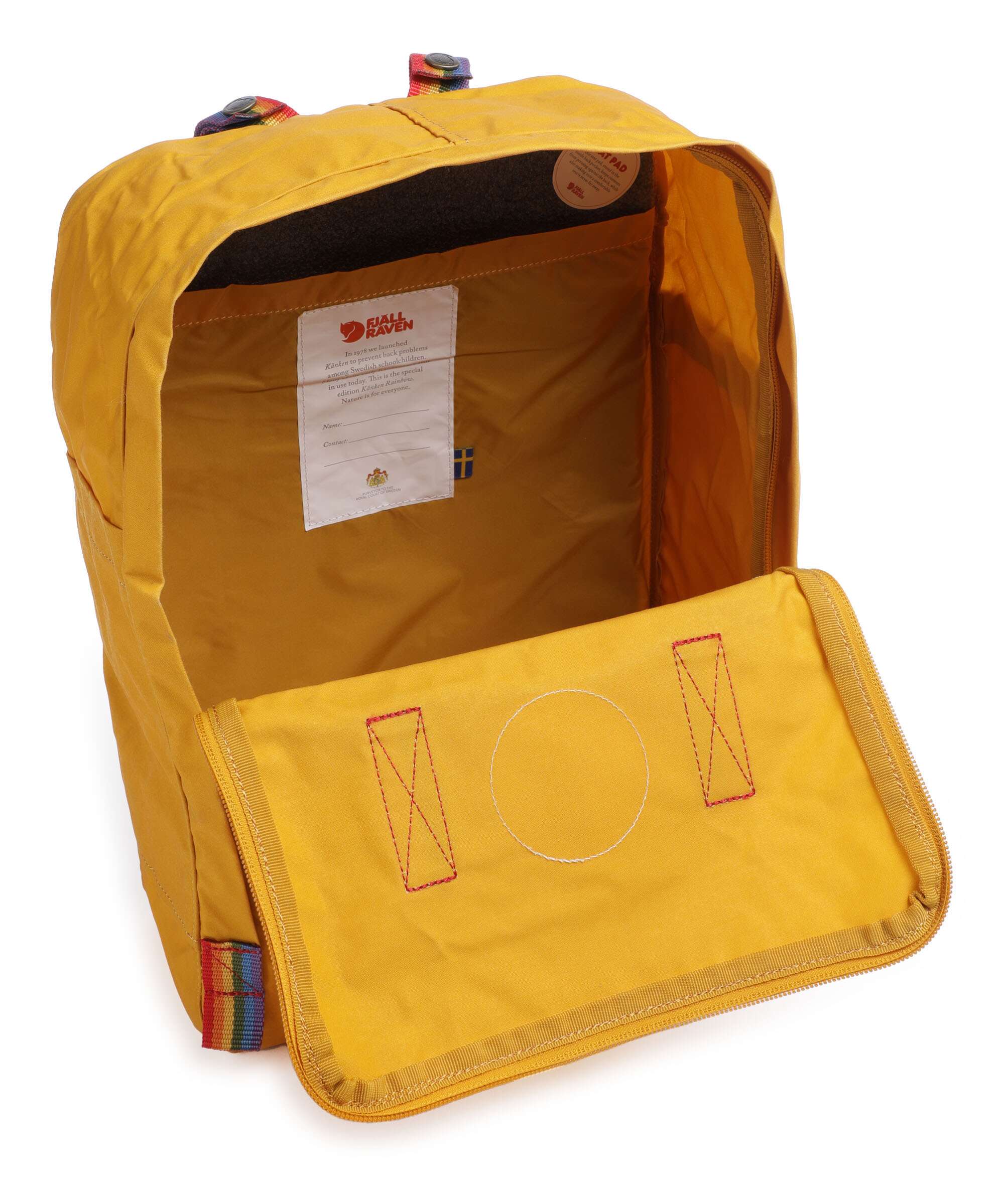 Fjällräven Kånken Rainbow Backpack ochre/rainbow - Image 4