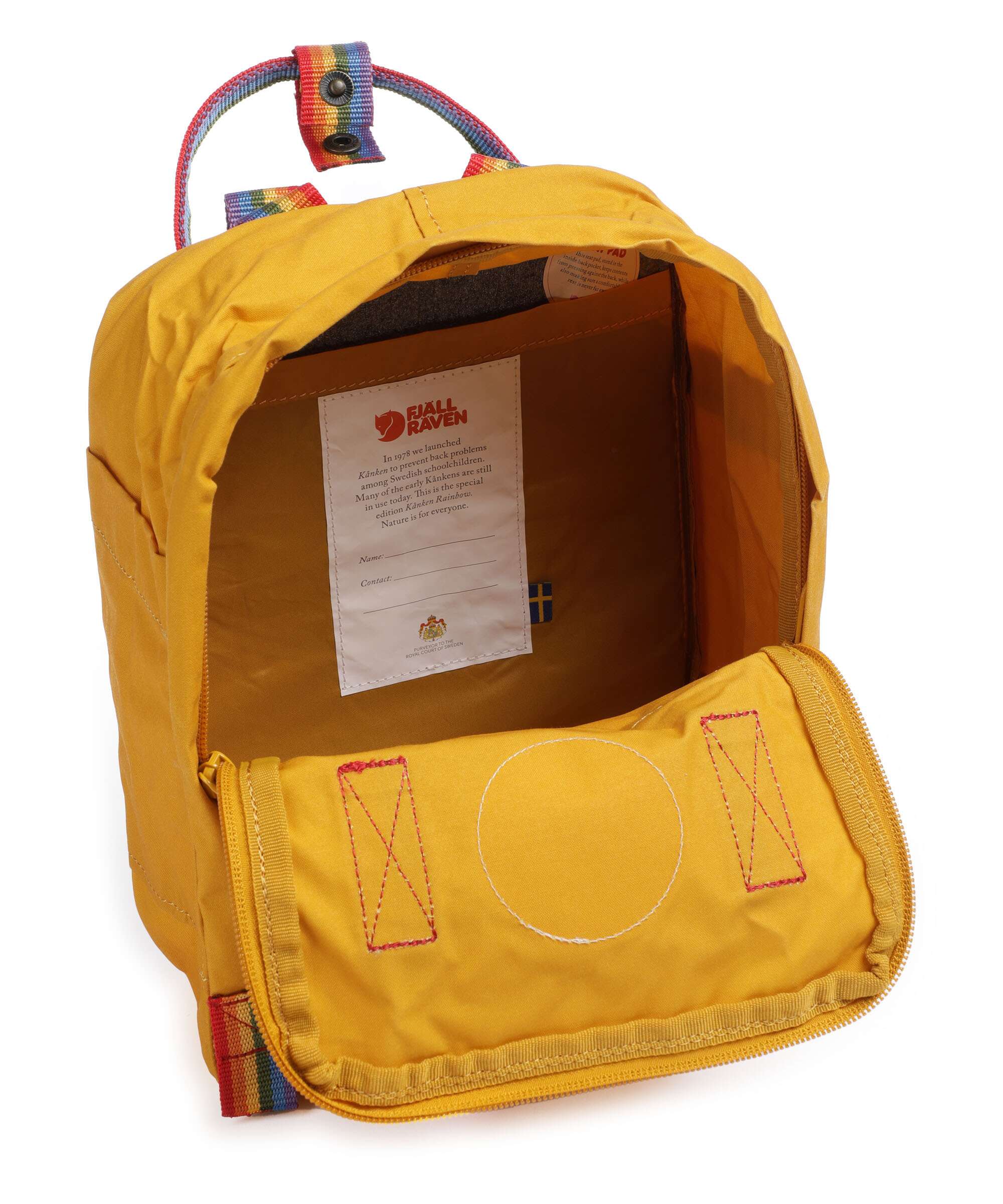 Fjällräven Kånken Rainbow Mini Backpack ochre/rainbow - Image 5