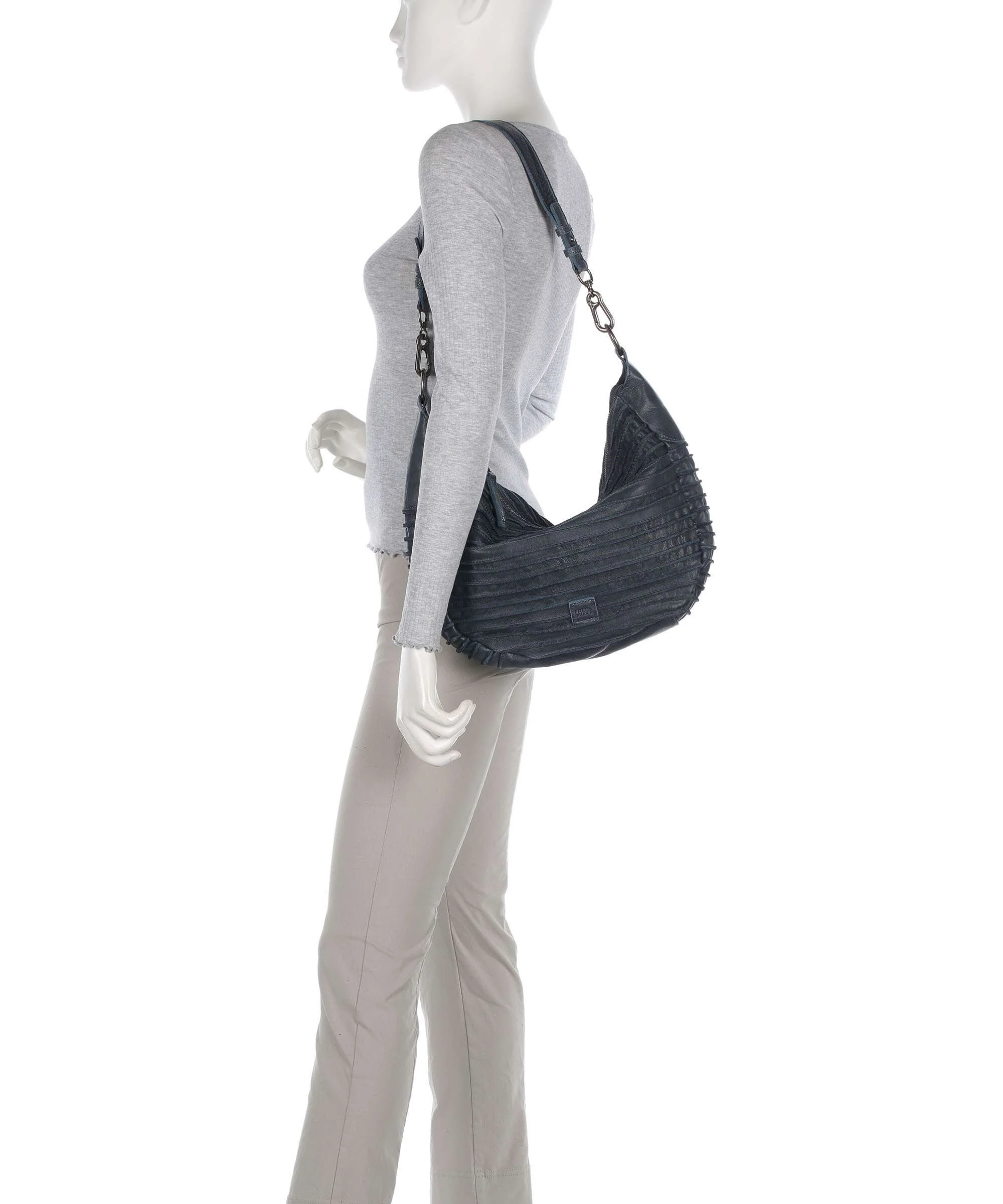 FredsBruder Bestseller Riffel Flowow Hobo bag dusty blue - Image 3