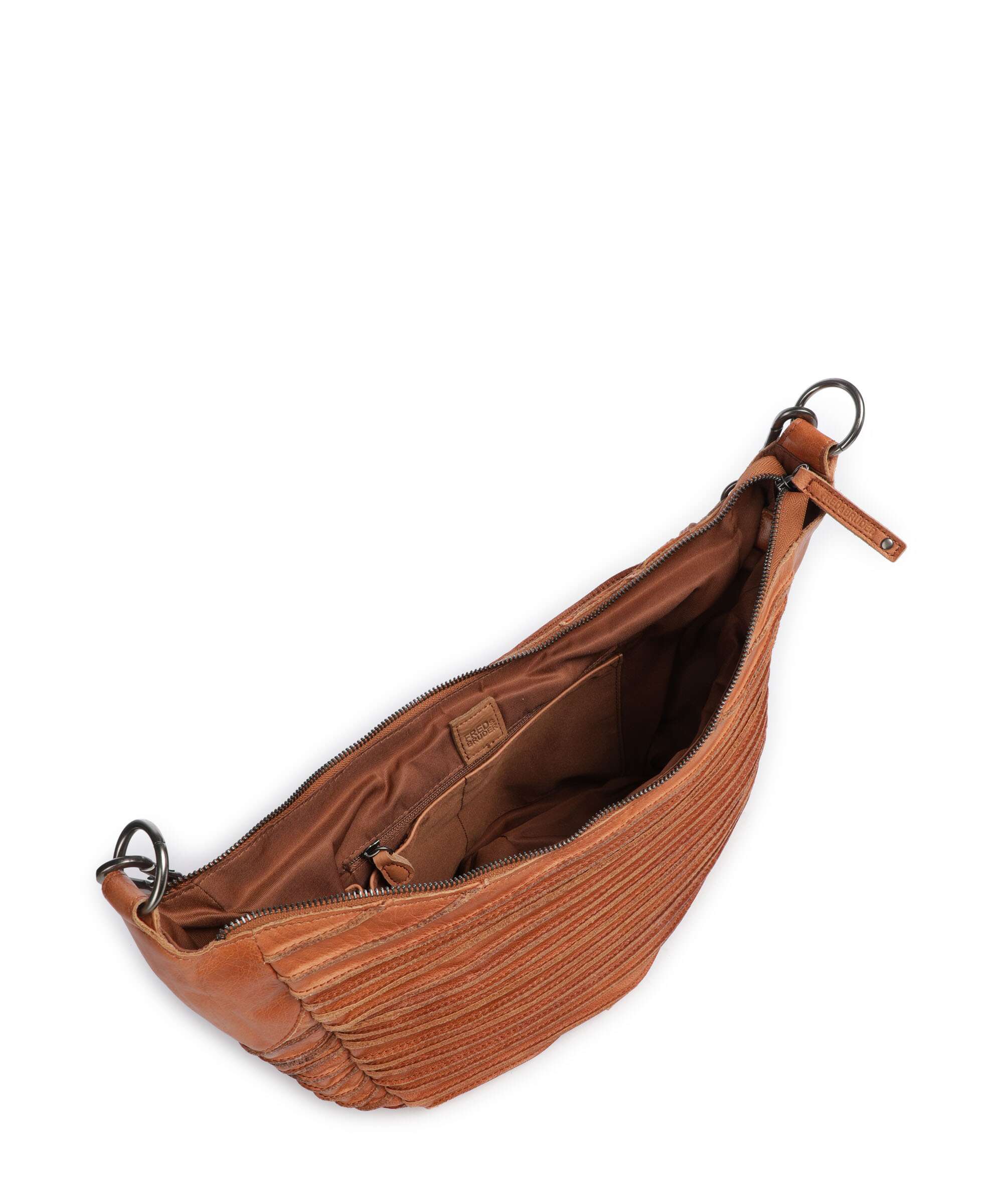 FredsBruder Bestseller Riffel Flowow Hobo bag dark caramel - Image 6