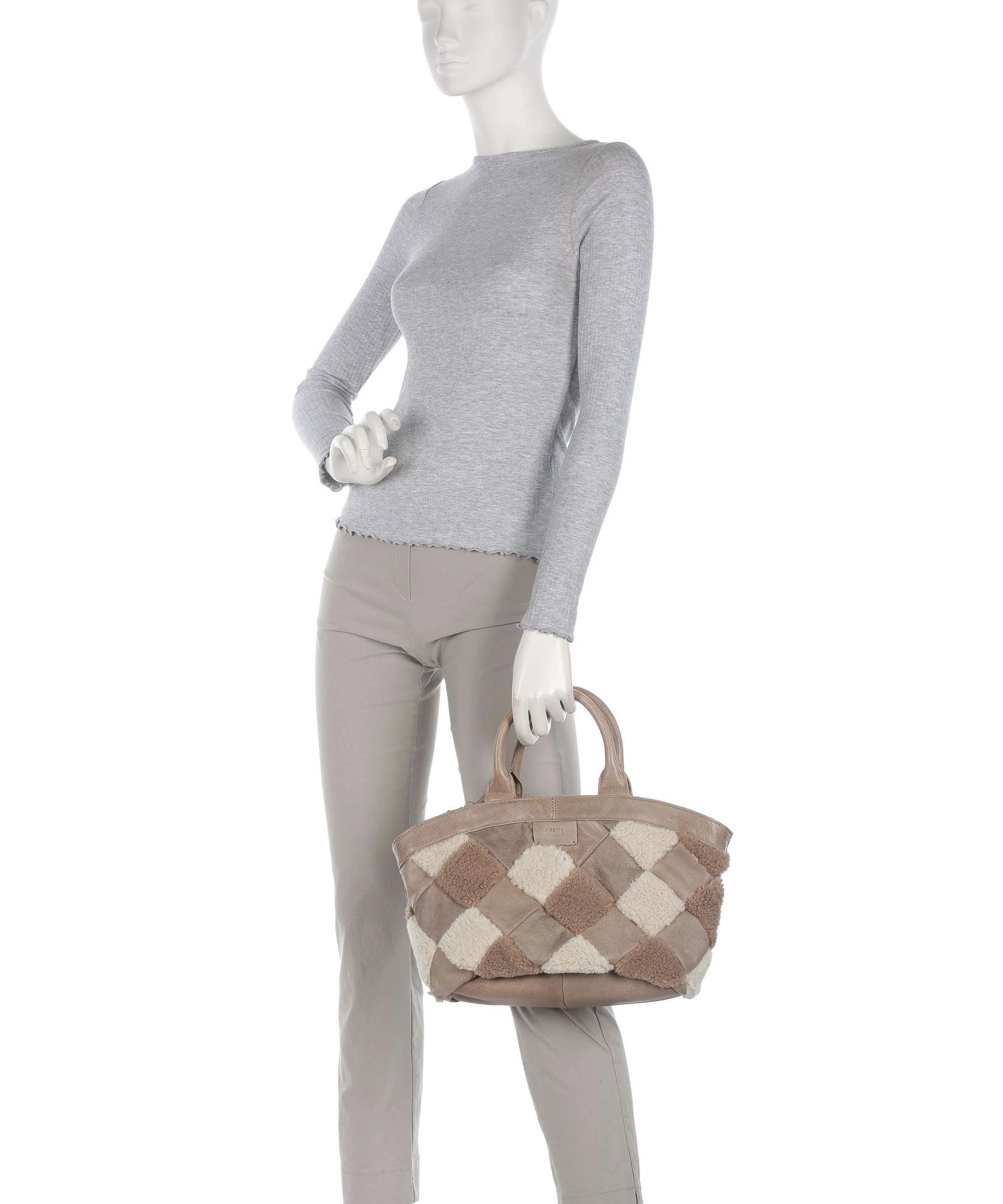 FredsBruder Check My Bag Handbag taupe teddy mix - Image 3