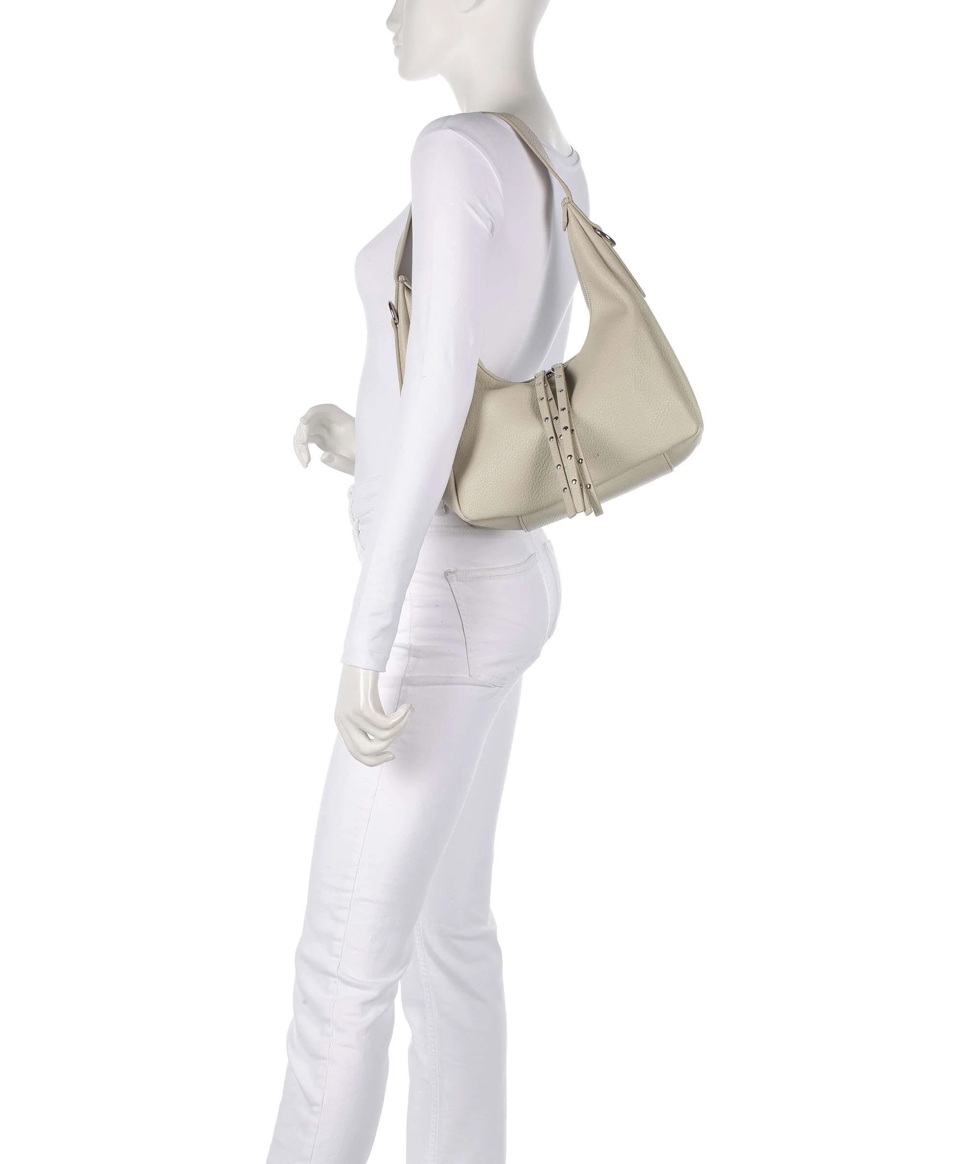 FredsBruder Feel Wild Midi Hobo bag stone - Image 3