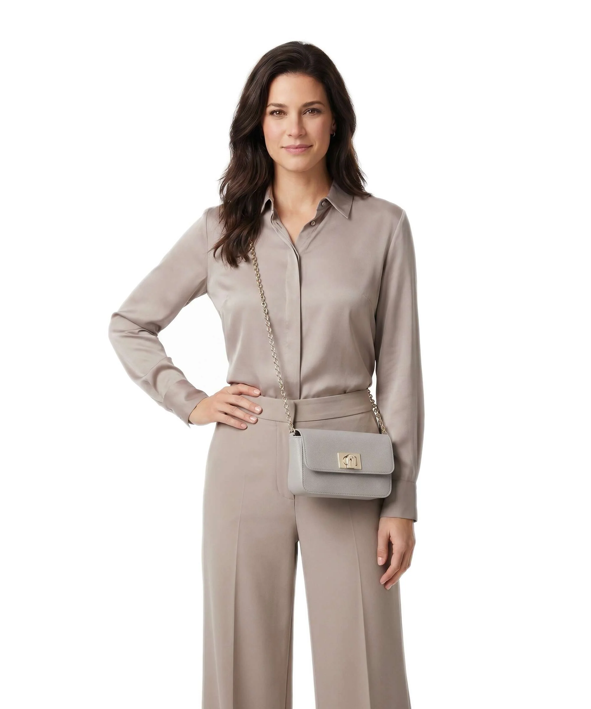 Furla 1927 Mini Crossbody bag stone gray - Image 3