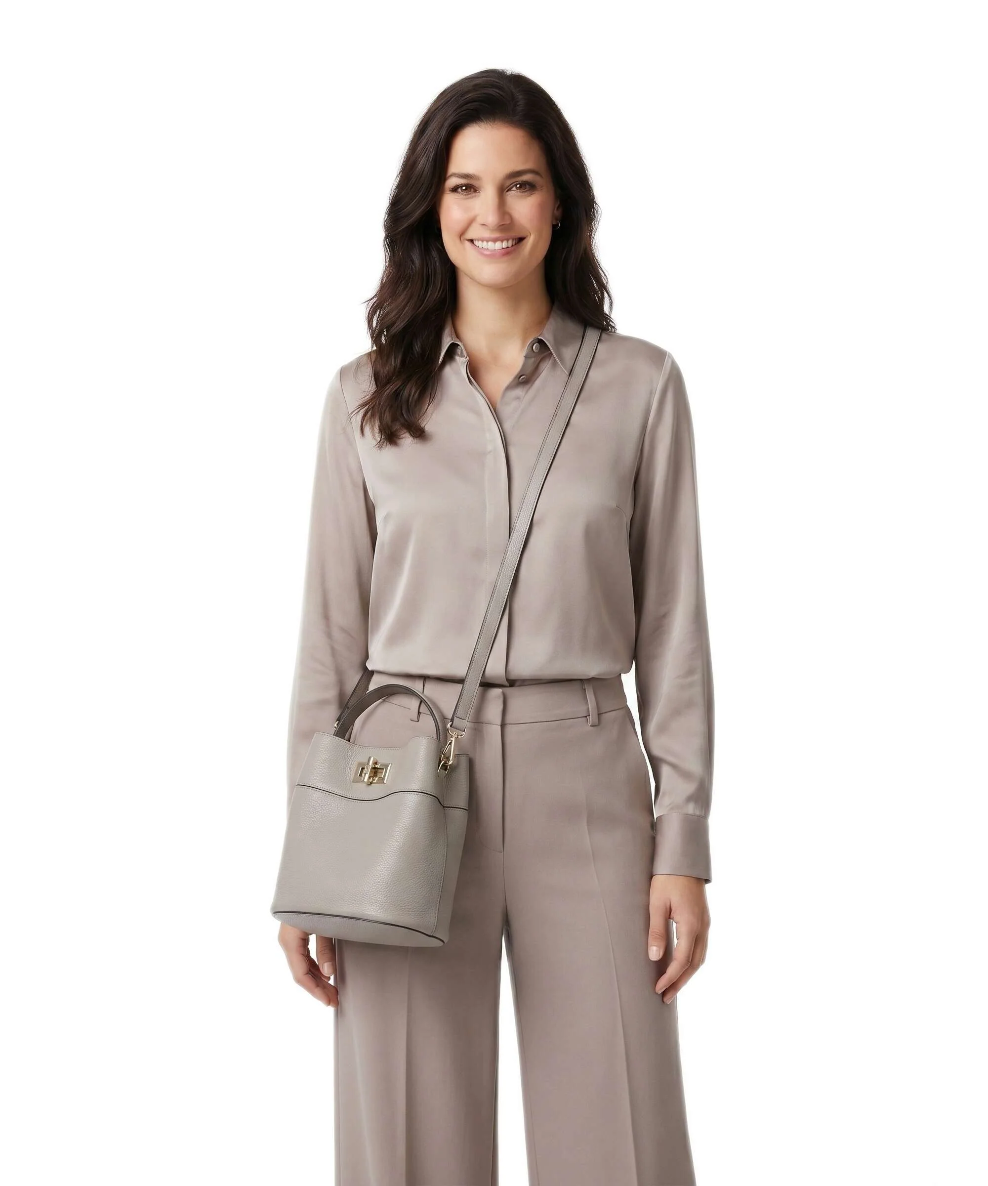 Furla Amelia Mini Bucket bag cachemire gray - Image 3