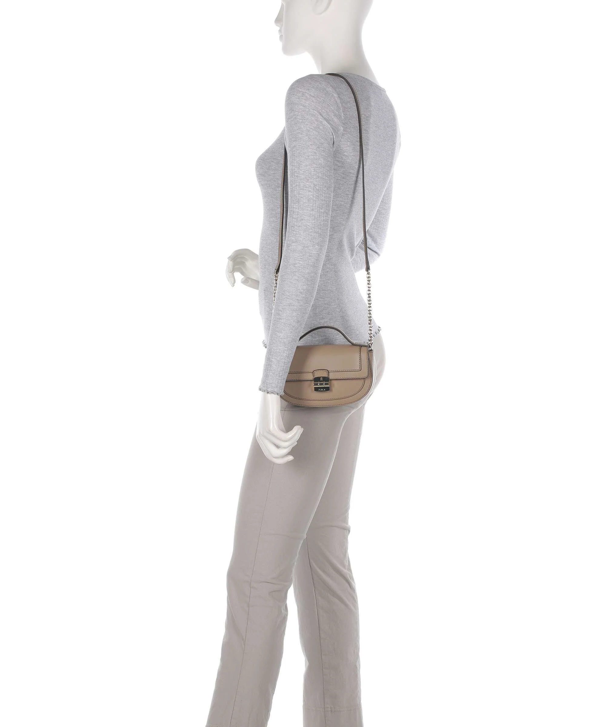 Furla Club 2 Mini Crossbody bag greige - Image 3