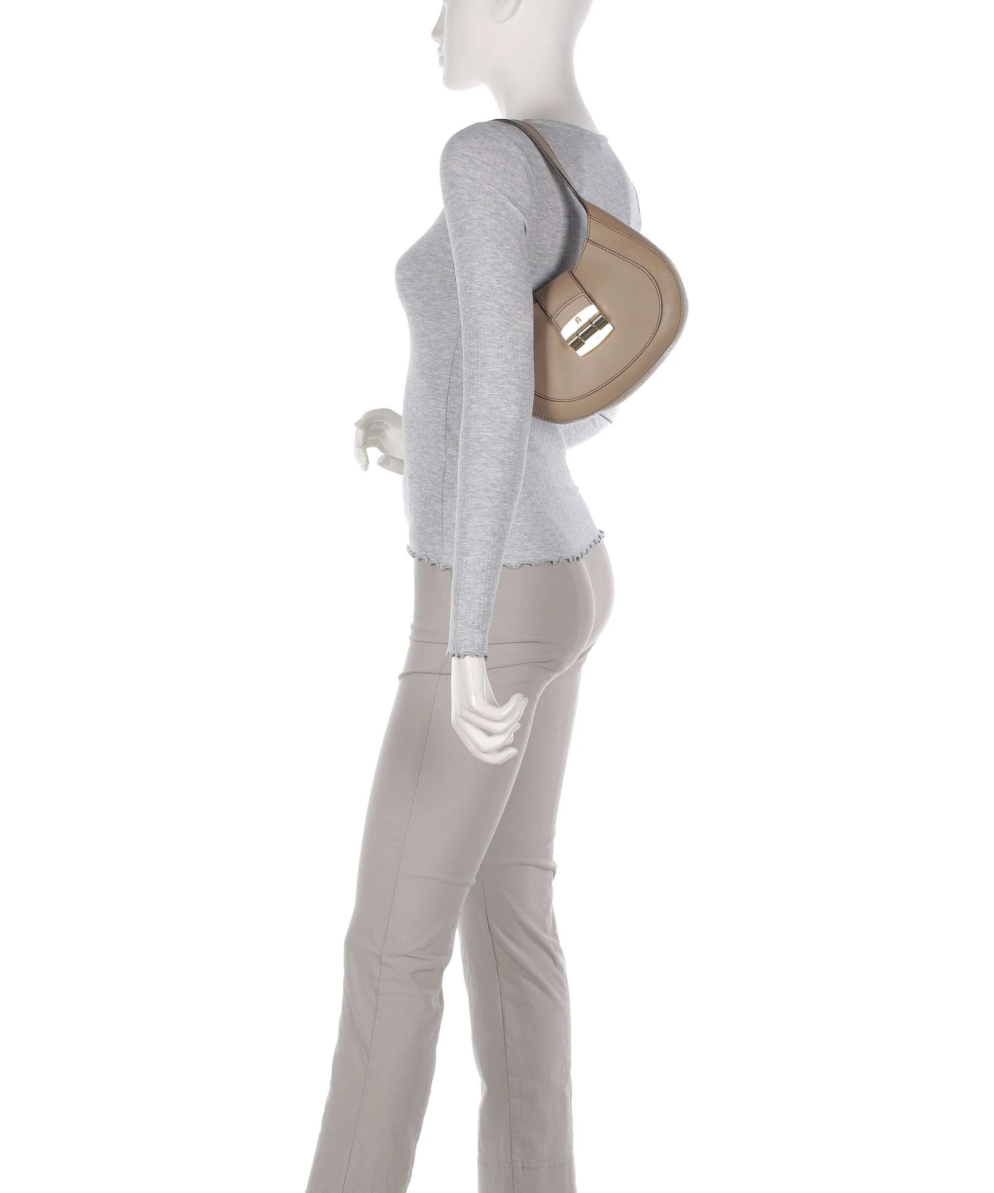 Furla Club 2 S Hobo bag greige - Image 3