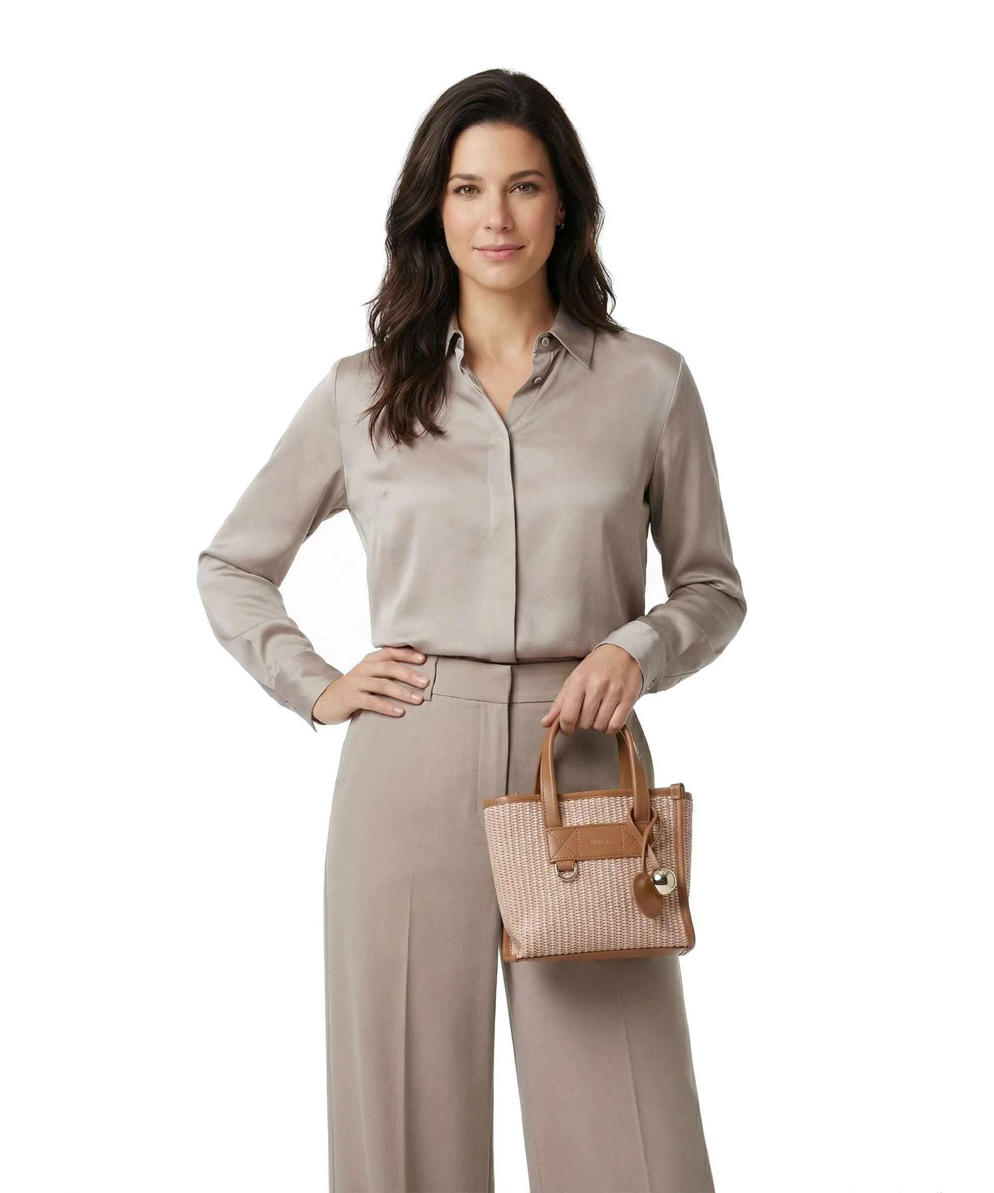 Furla Divide It Mini Handbag toni naturale/tabacco - Image 3