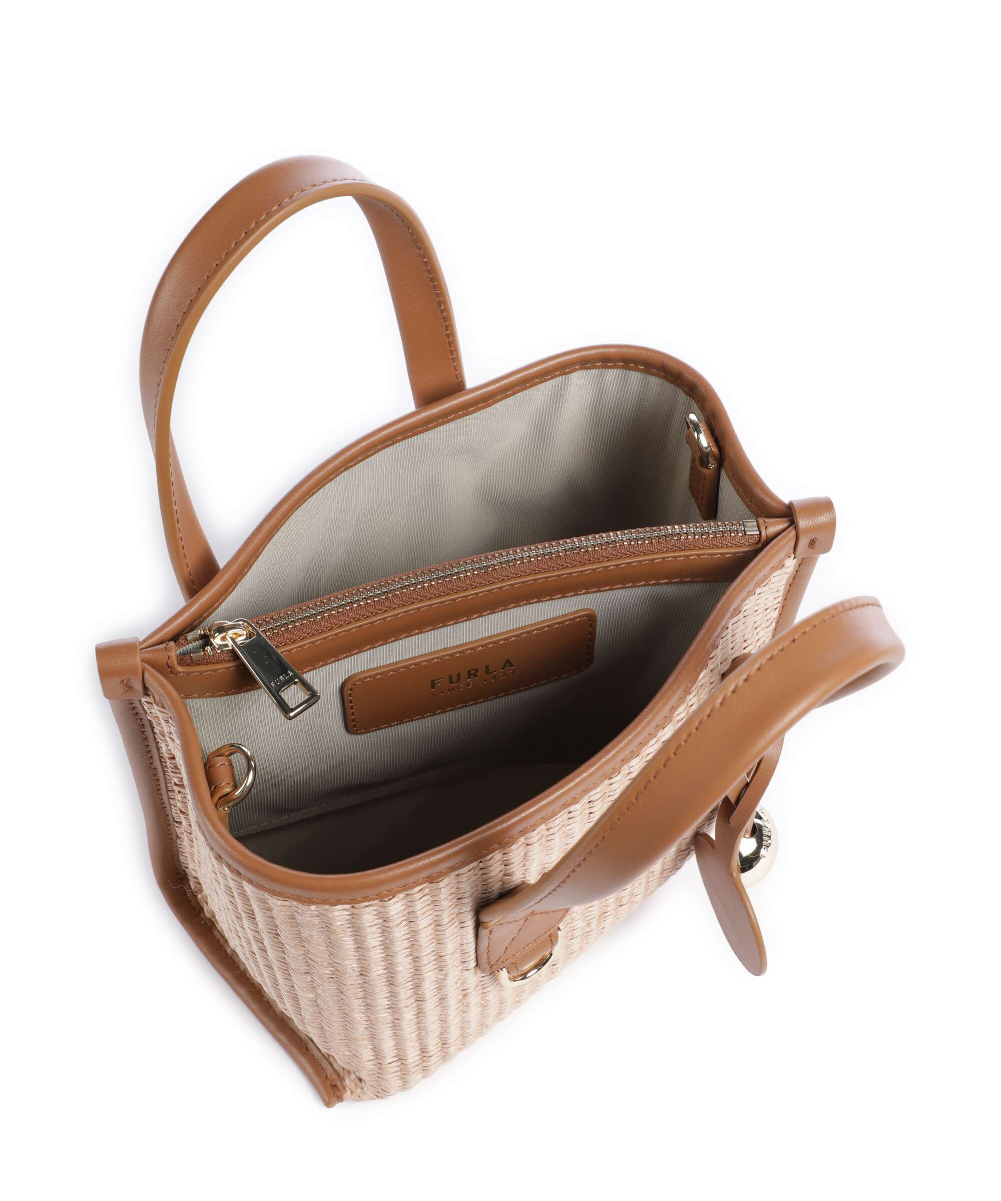 Furla Divide It Mini Handbag toni naturale/tabacco - Image 6