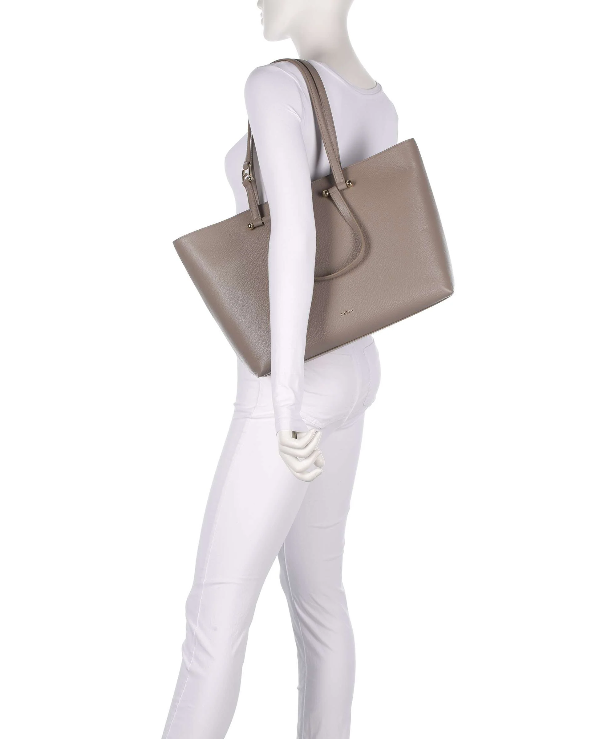 Furla Duetto L Tote bag stucco gray - Image 3
