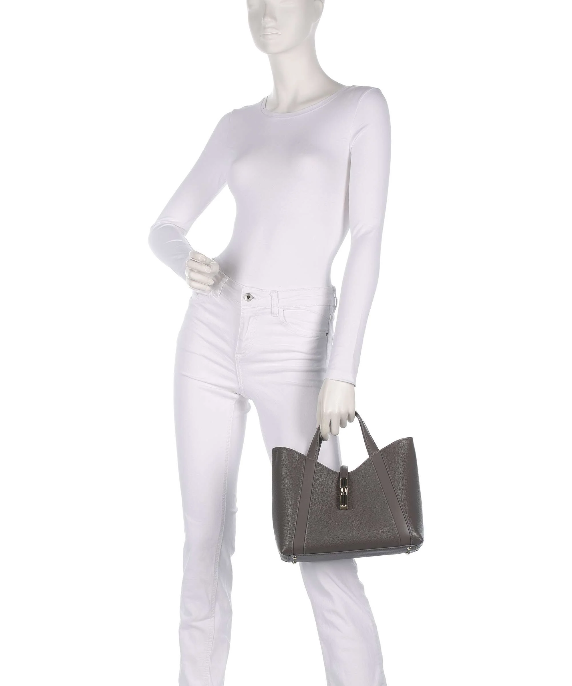 Furla Goccia S Handbag urban gray - Image 3