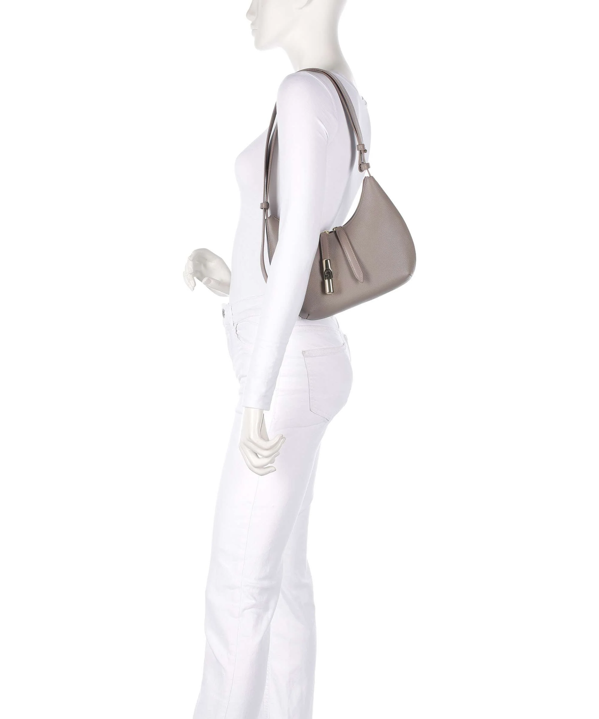 Furla Goccia S Shoulder bag stucco gray/mauve - Image 3