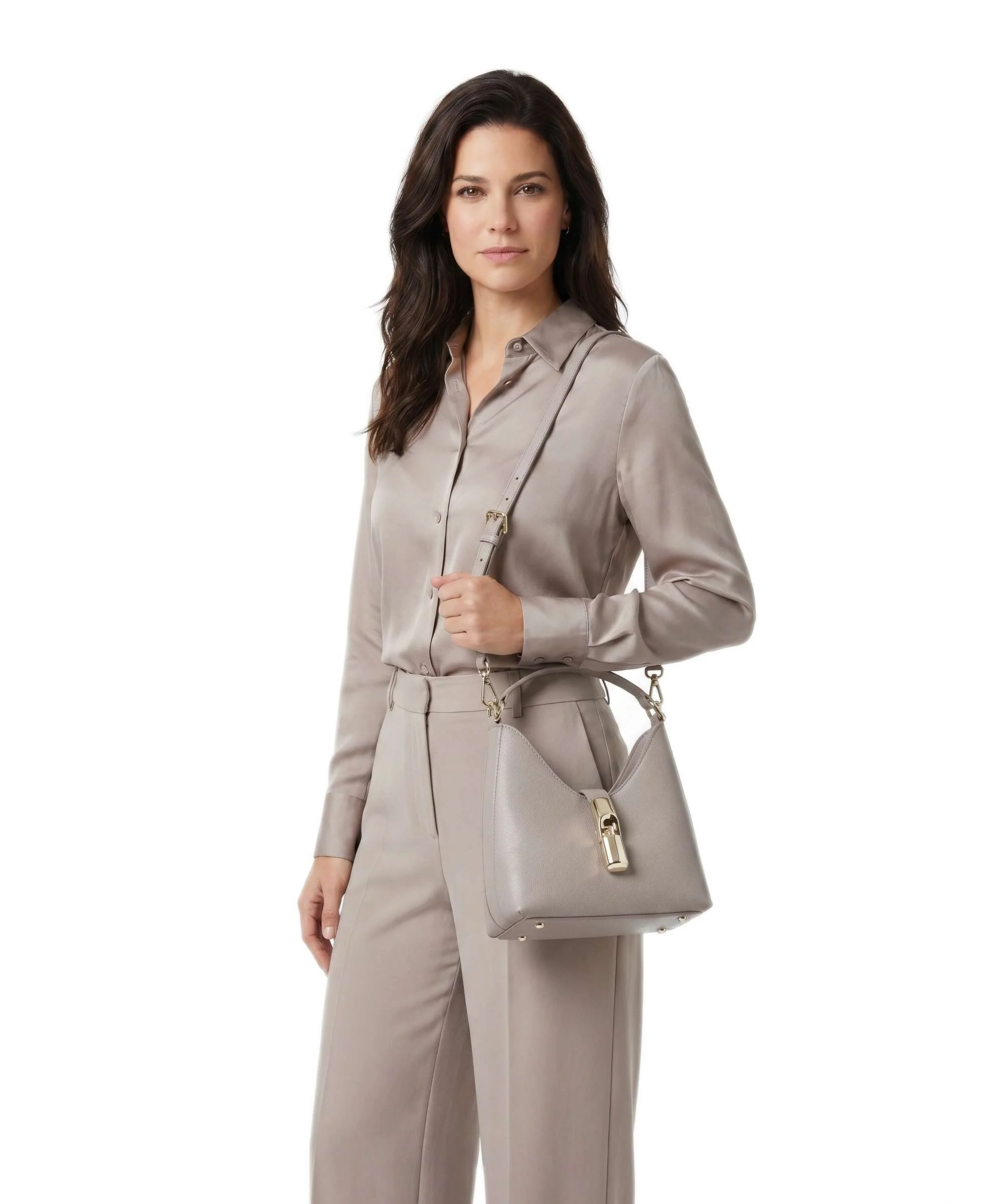Furla Iride Mini Crossbody bag cachemire gray - Image 3