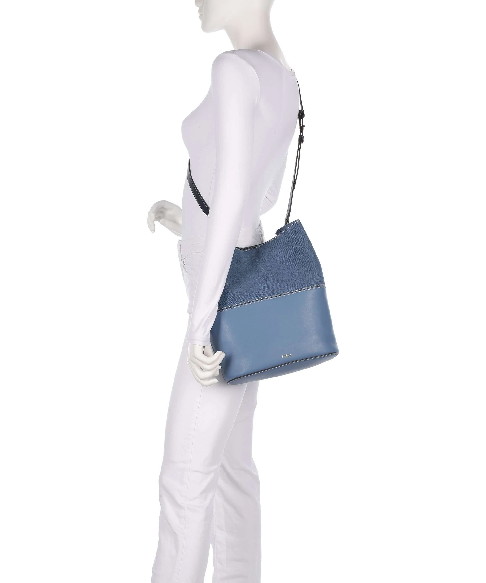 Furla Sfera S Bucket bag denim - Image 3