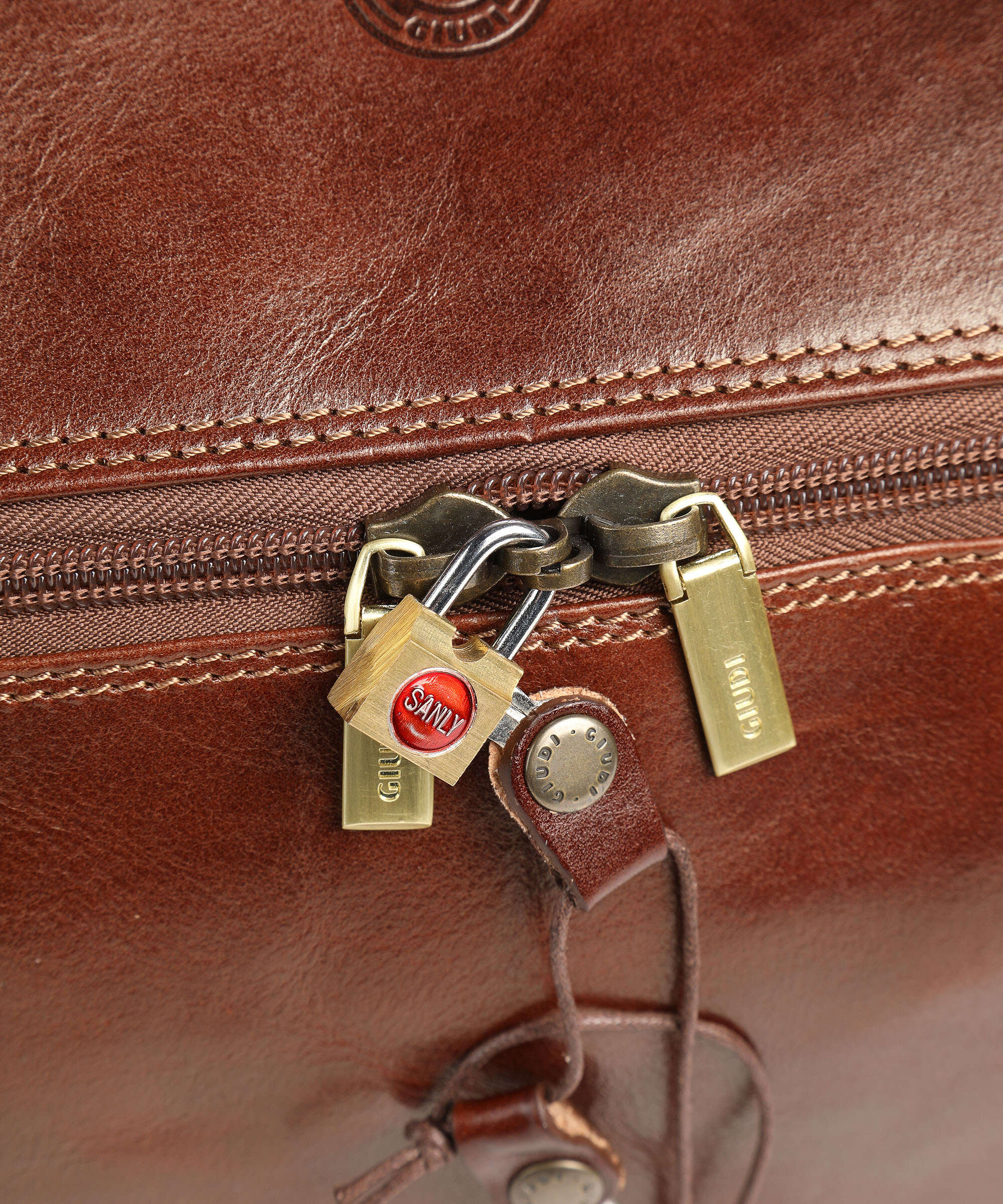 Giudi Weekend bag brown - Image 3
