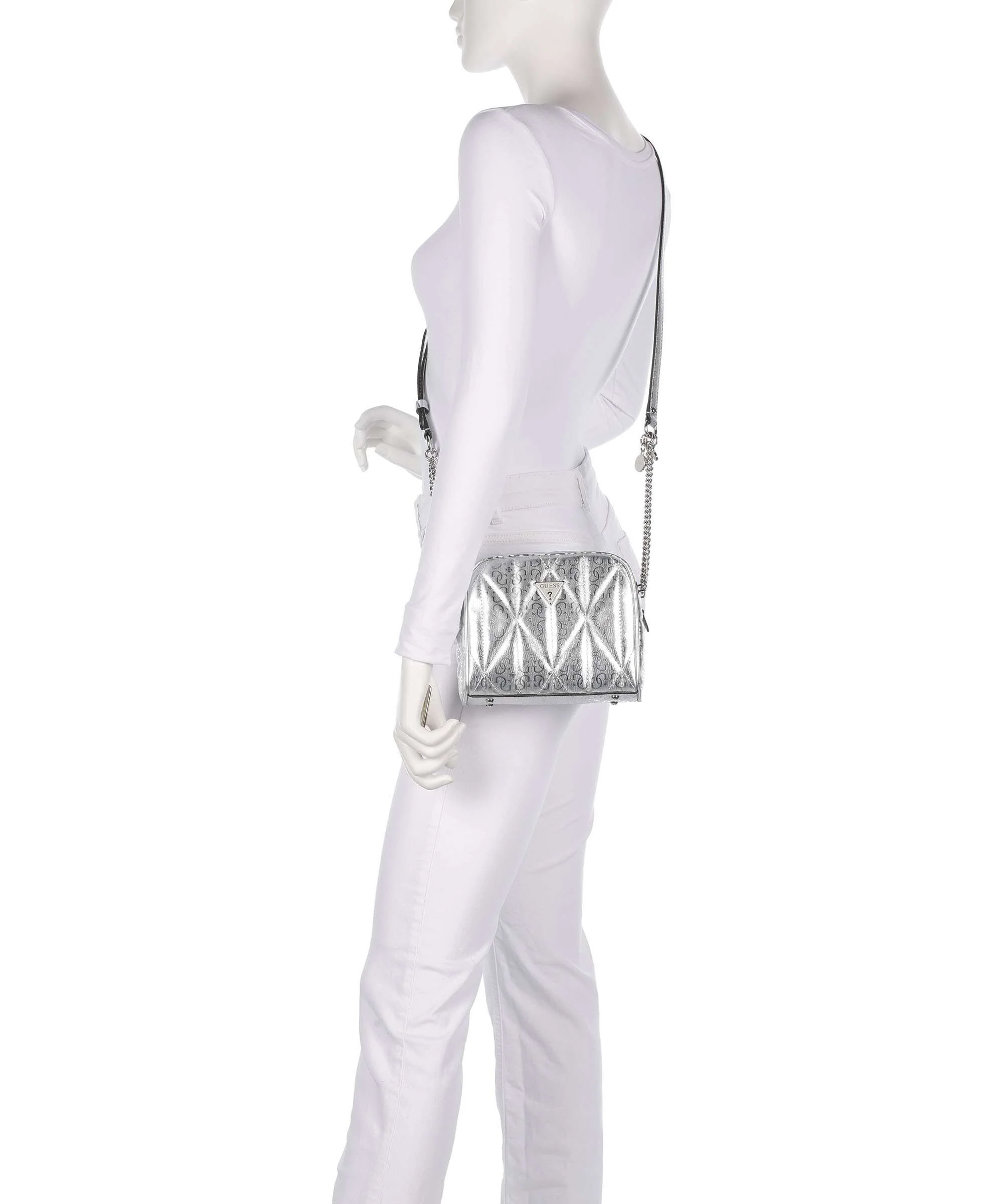 Guess Aldina G-Shine Crossbody bag silver - Image 3
