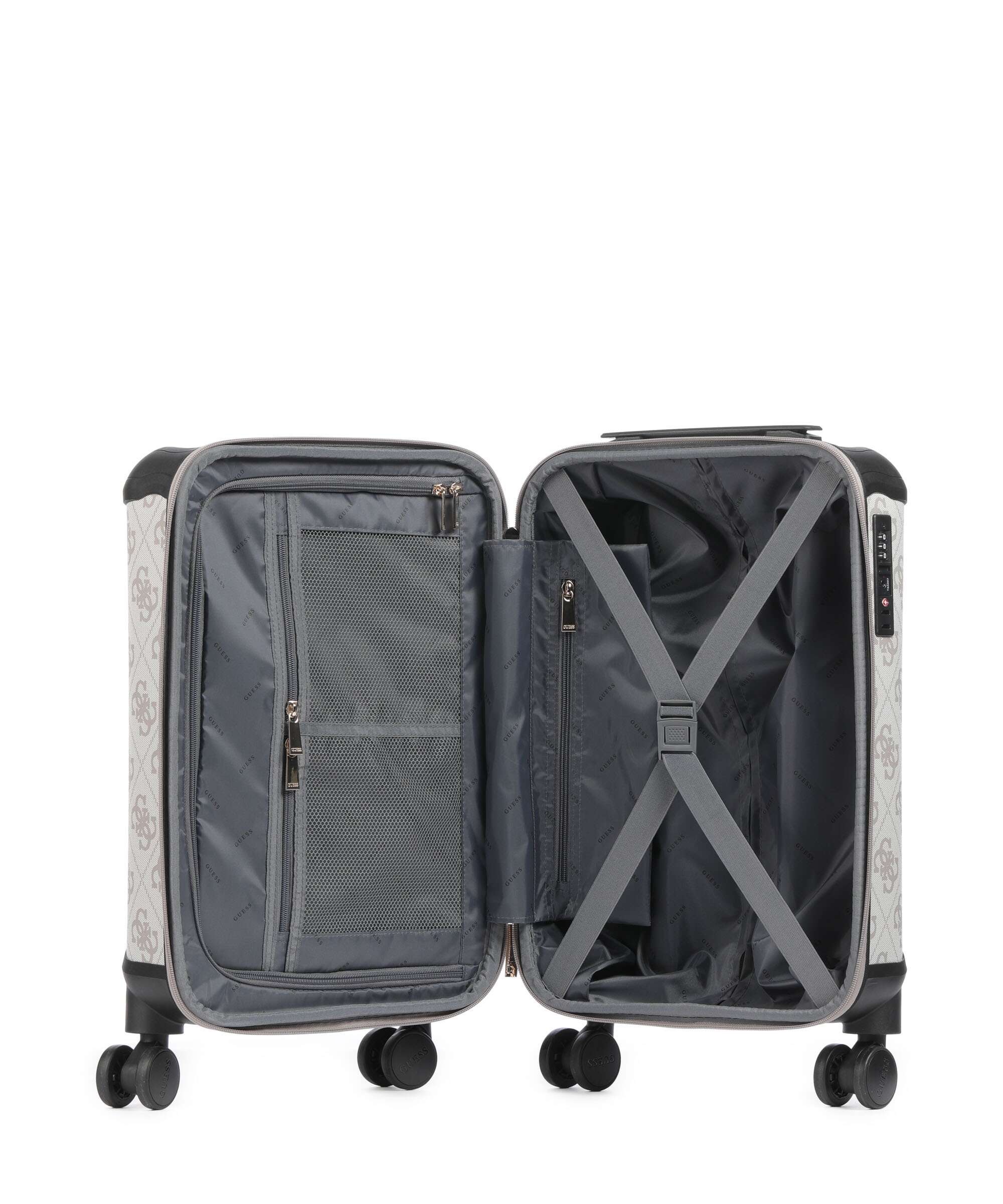 Guess Berta 4G Logo Spinner (4 wheels) dark taupe logo - Image 5