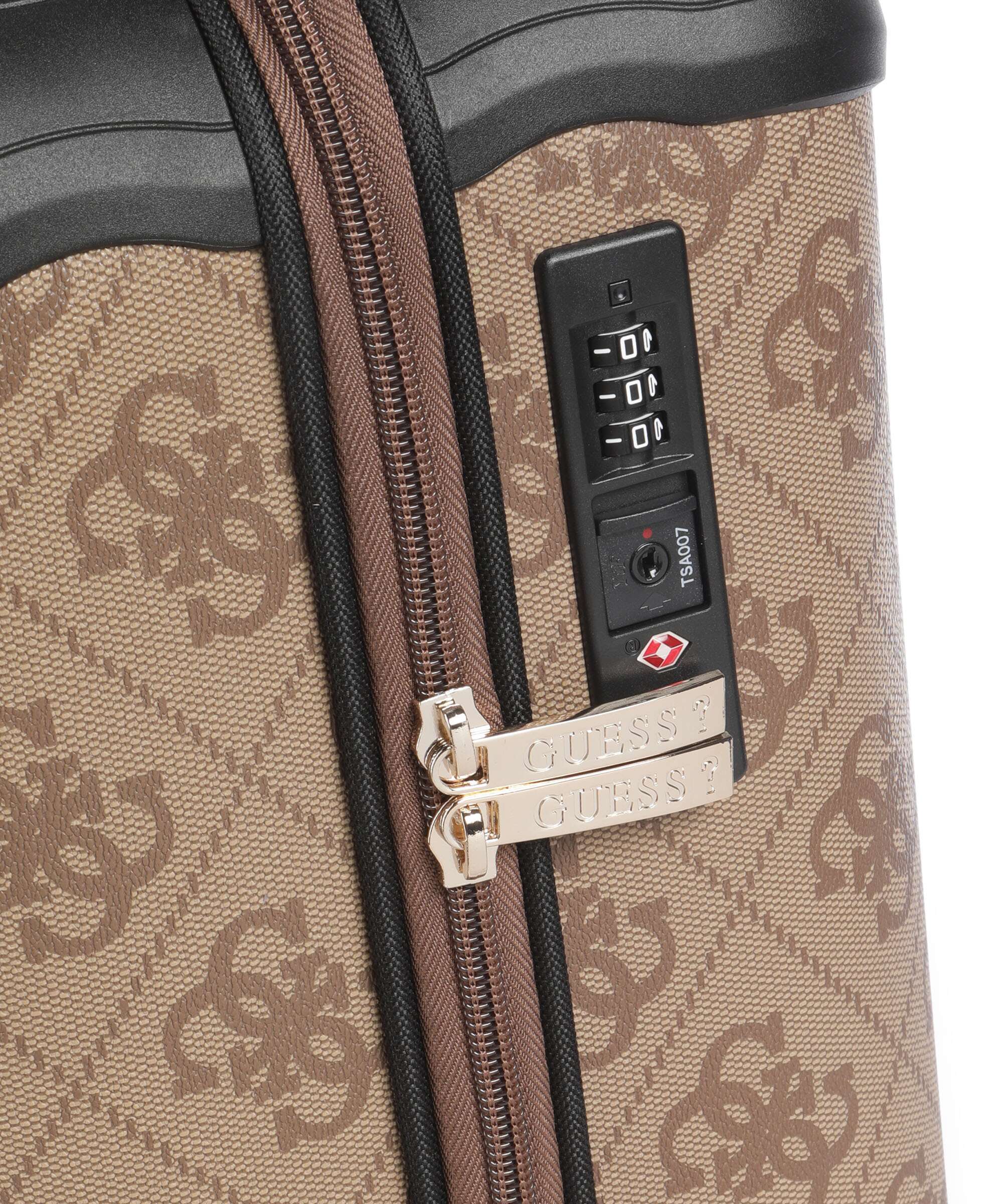 Guess Berta 4G Logo Spinner (4 wheels) latte logo/brown - Image 3