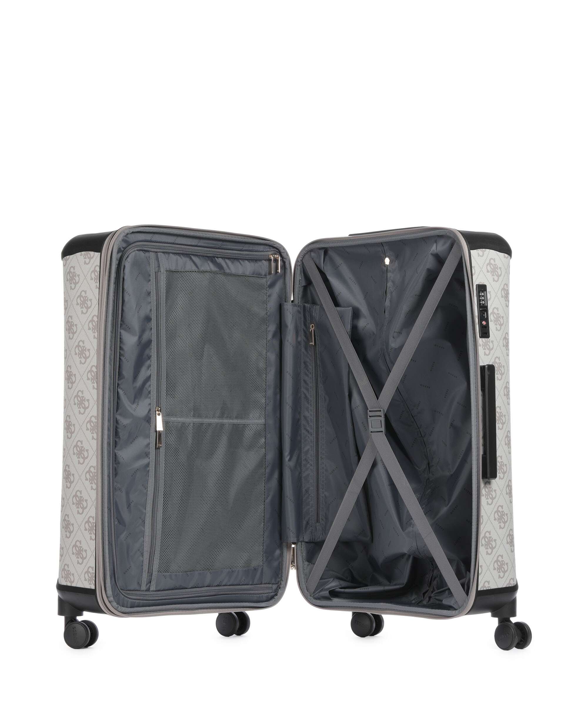 Guess Berta 4G Logo Spinner (4 wheels) dark taupe logo - Image 6