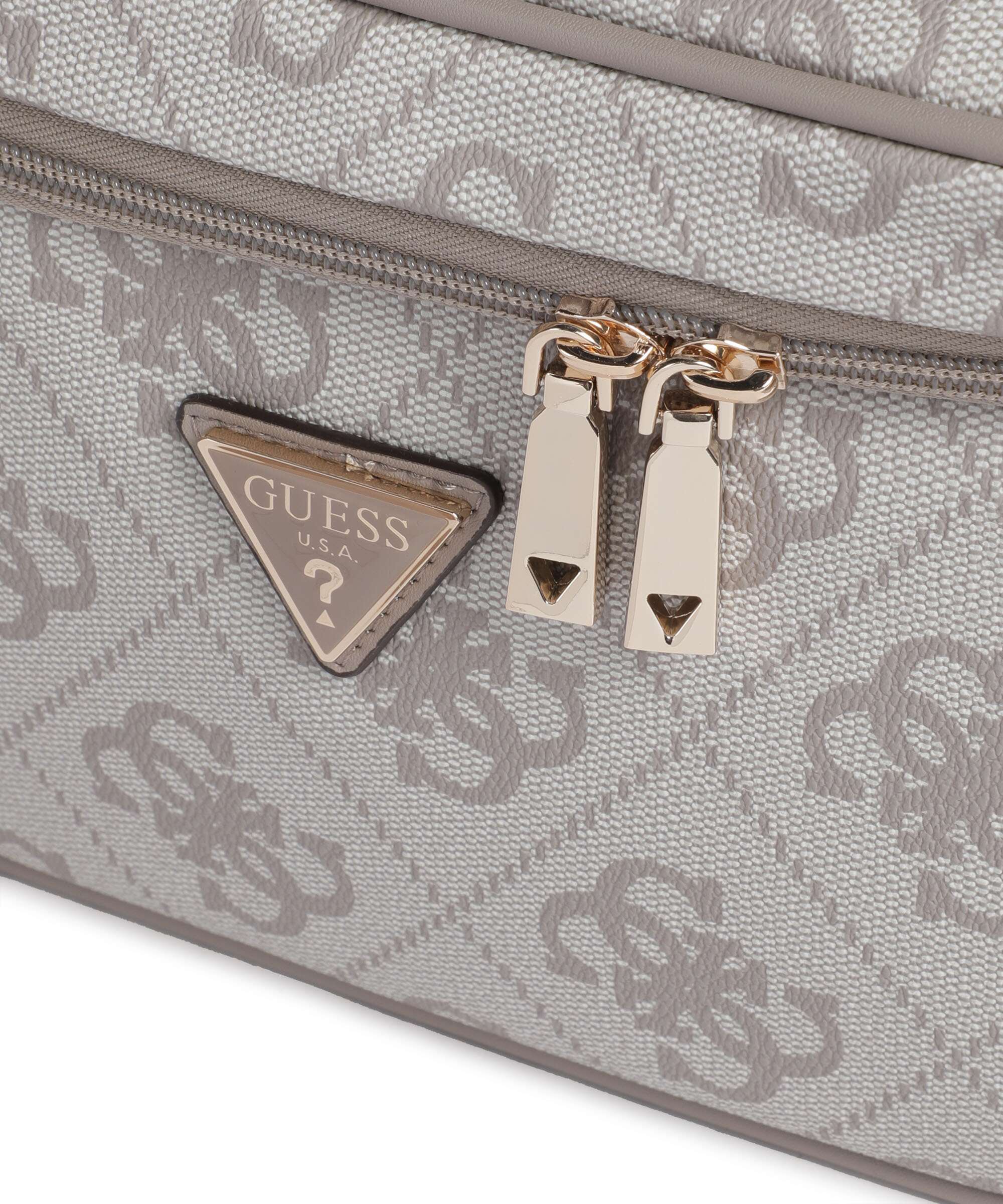Guess Berta 4G Logo Toiletry bag dark taupe logo - Image 3
